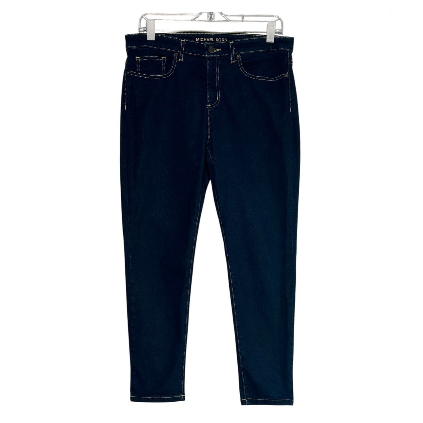 Michael Kors Michael Kors dark wash blue cropped skinny jeans size 10 Size 32" / US 10 / IT 46 - 1 Thumbnail