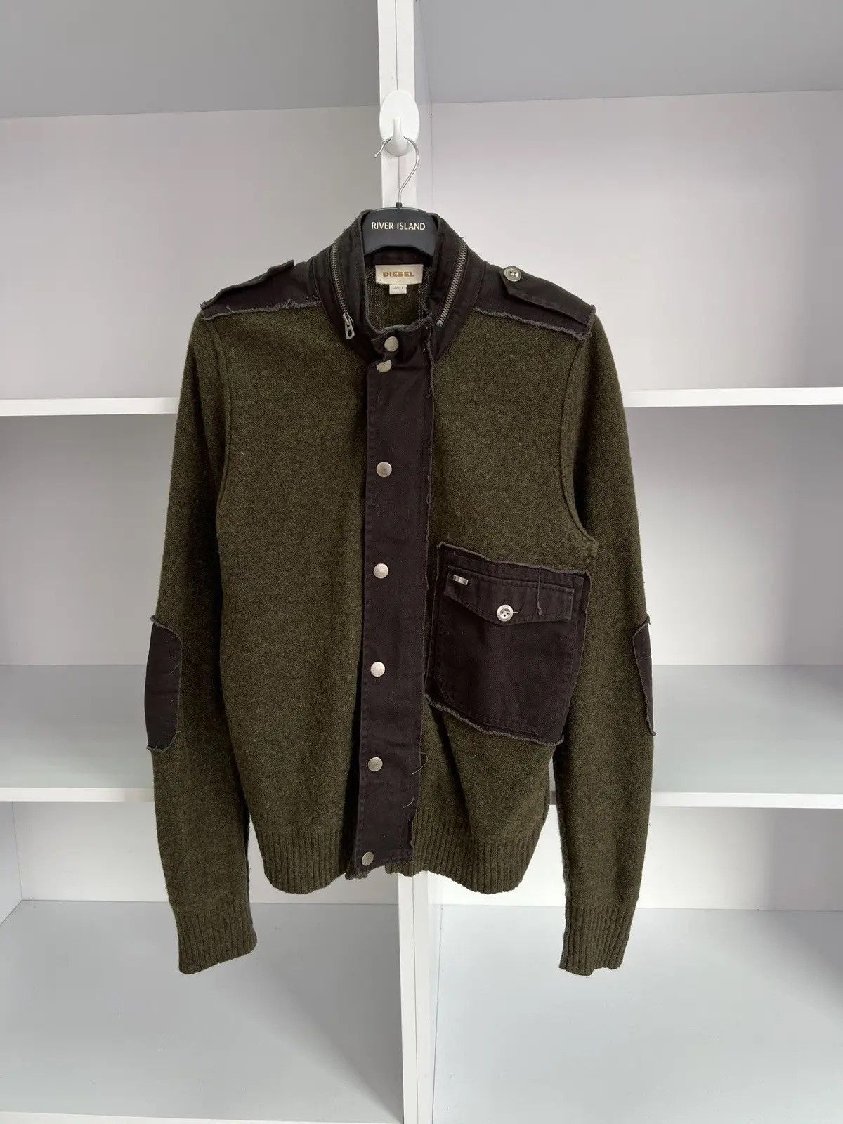 Diesel × Vintage Vintage Diesel Style Multi Pocket Zip Up Avantgarde Sweater Size US L / EU 52-54 / 3 - 2 Thumbnail
