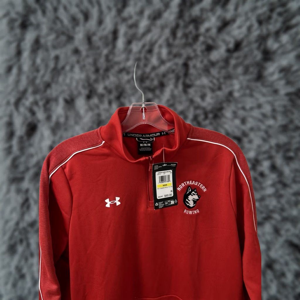 Under Armour Under Armour Command 1/4 Zip Womens Jacket Regular Medium Red Northeastern Rowing NWT Pullover Sports Track Size M / US 6-8 / IT 42-44 - 1 Thumbnail