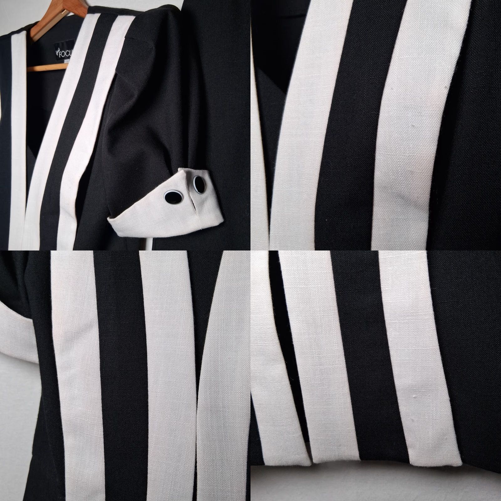 Vintage VINTAGE First Focus 1990s Outfit/Set Skirt Top 2 Piece Black White Office Wear Women 7/8 Midi Pencil 90s 80s Career Wear Size M / US 6-8 / IT 42-44 - 8 Thumbnail