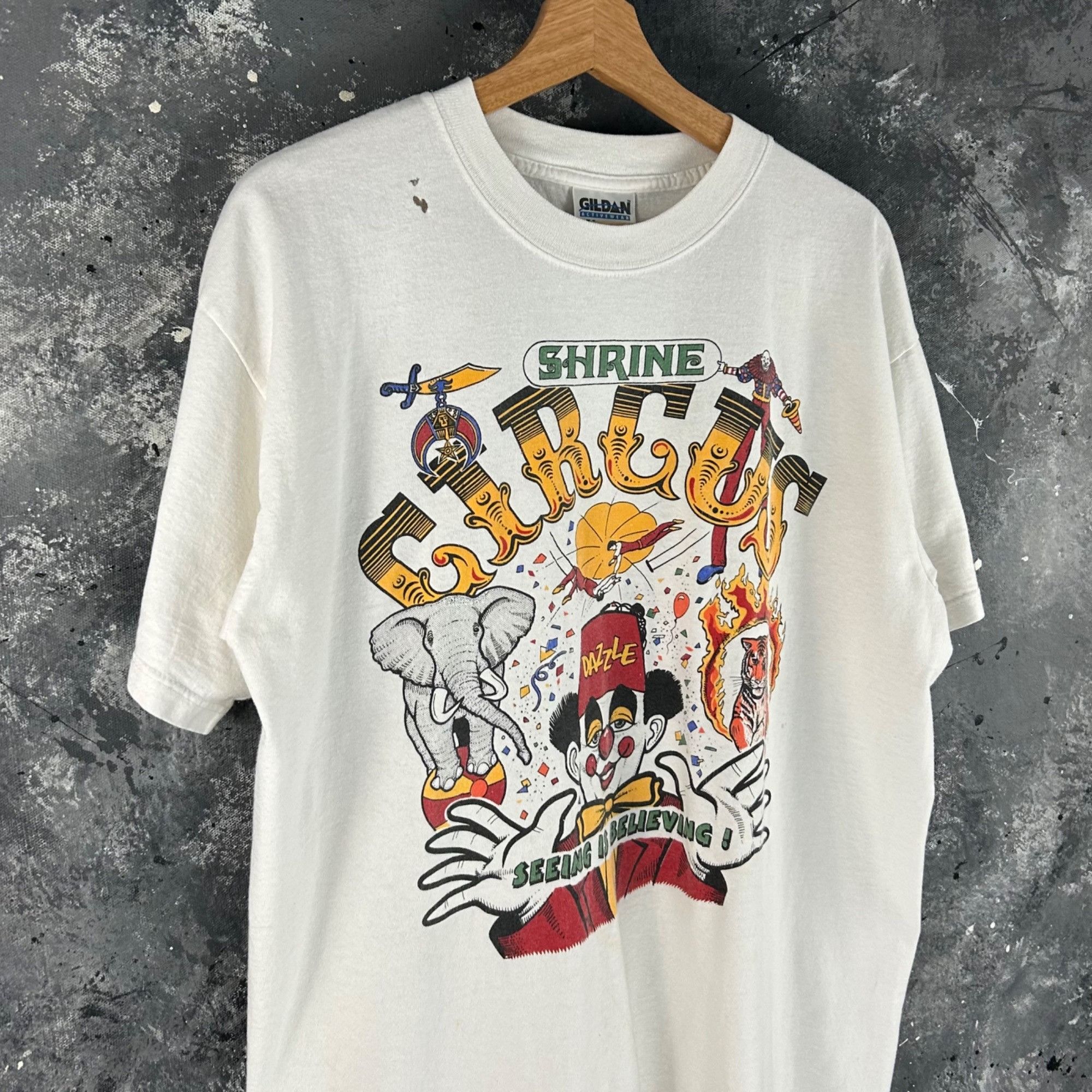 Vintage Vintage 90’s Clown Shrine Circus shirt Size US L / EU 52-54 / 3 - 2 Thumbnail
