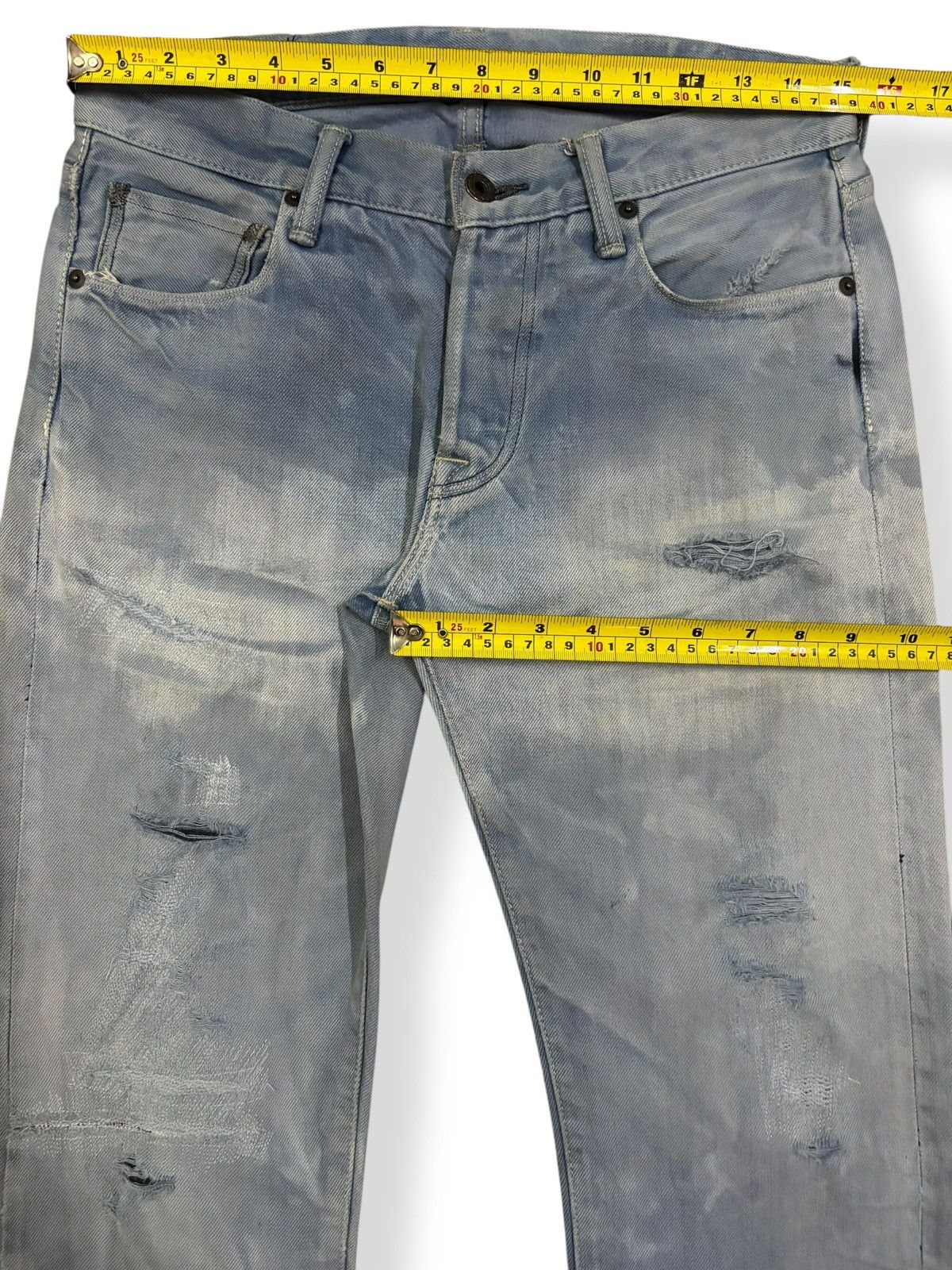 Hysteric Glamour Vintage Kuro Selvedge Acid Wash Distressed Grunge Jeans Size US 30 / EU 46 - 17 Thumbnail