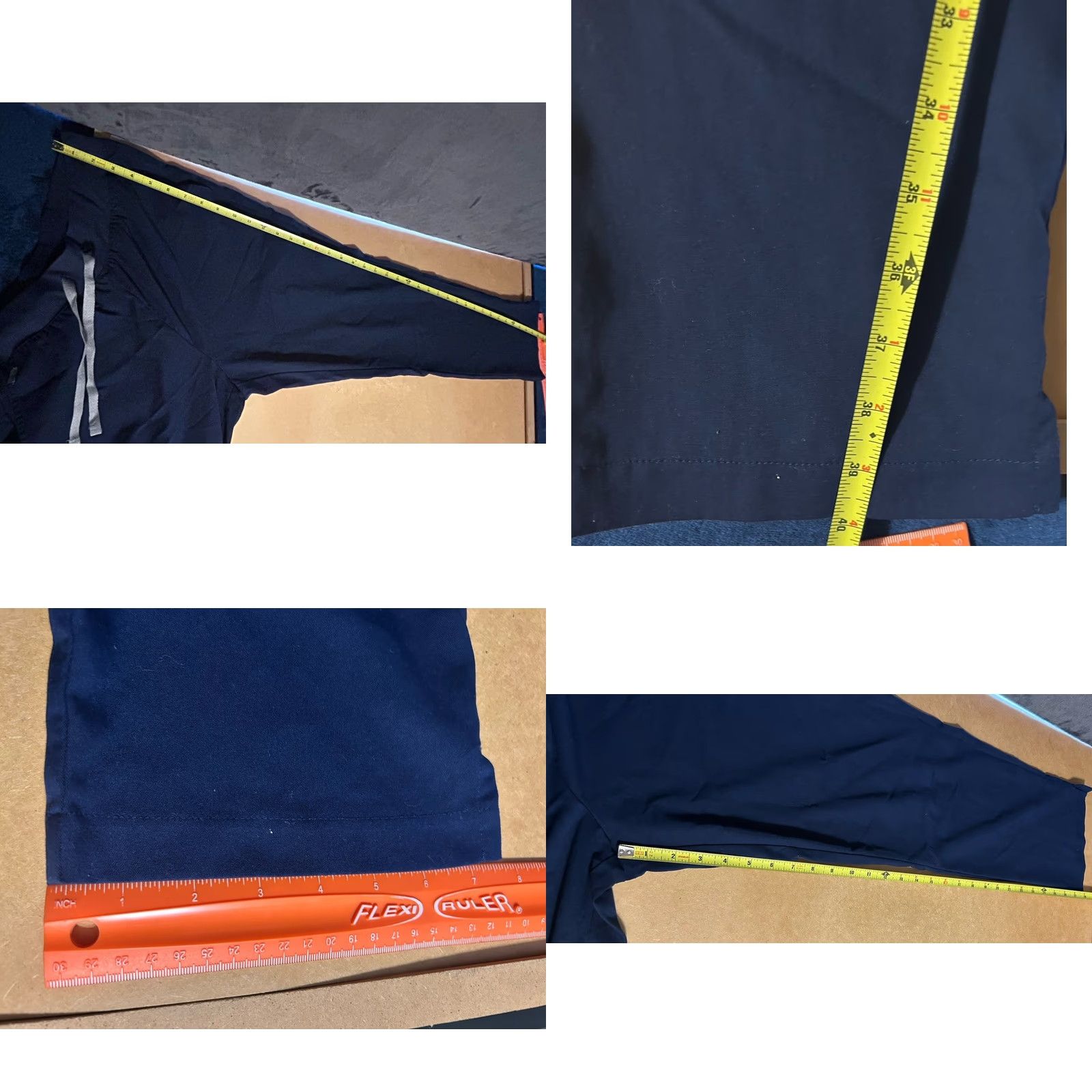 Hanes Hanes Comfort Scrub Pants Women M Navy Blue Drawstrings Pockets Nursing Size 32" / US 10 / IT 46 - 9 Thumbnail