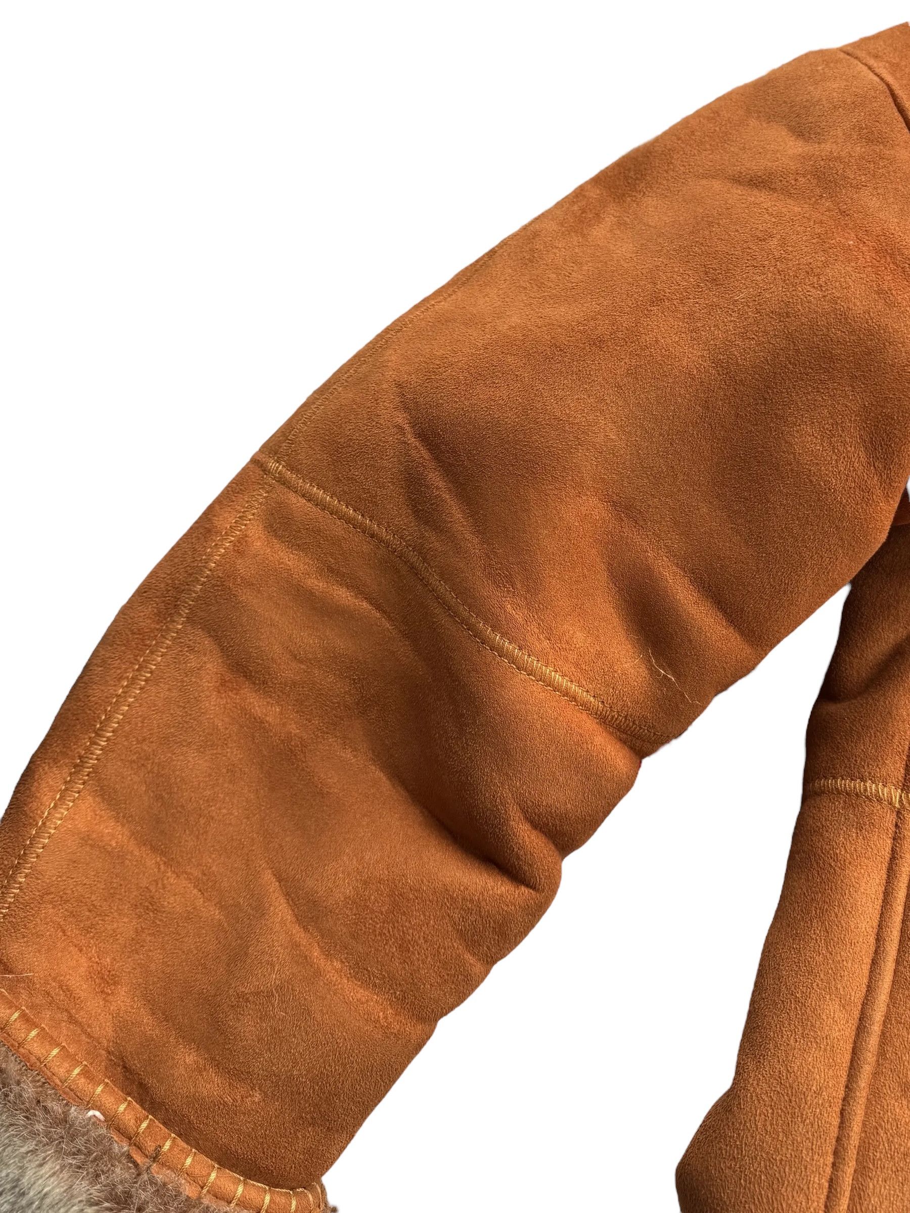 Vintage Faux Sheepskin Coat From The 90's(V80) Size L / US 10 / IT 46 - 6 Thumbnail