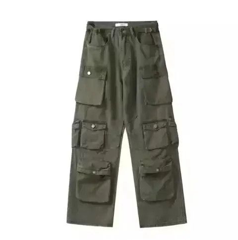 Japanese Brand × Vintage Cargo Pants Green- Korean Streetwear Style Pants Size US 32 / EU 48 - 2 Thumbnail