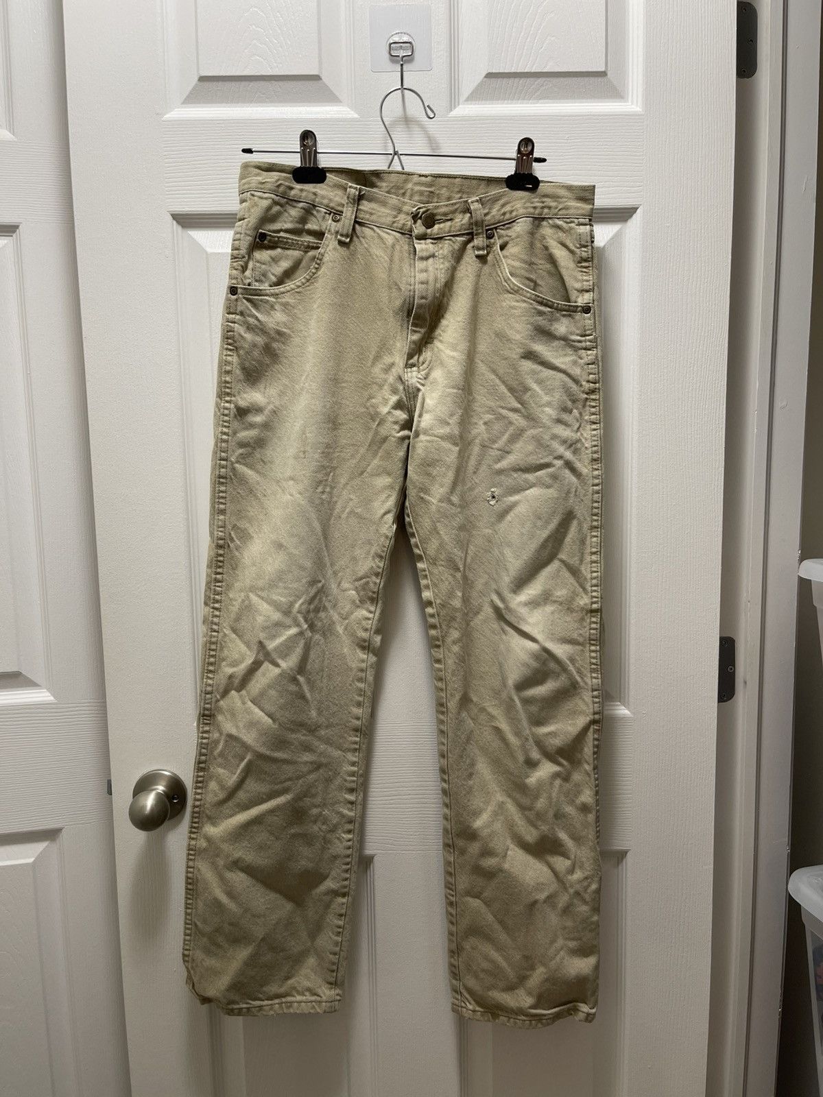 Vintage × Wrangler Wrangler Carpenter Workwear Distressed Denim Jeans Size US 32 / EU 48 - 1 Thumbnail