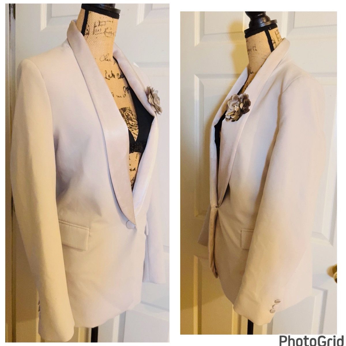 Zara ZARA Tuxedo Blazer with Flower Detail M Size M / US 6-8 / IT 42-44 - 5 Thumbnail