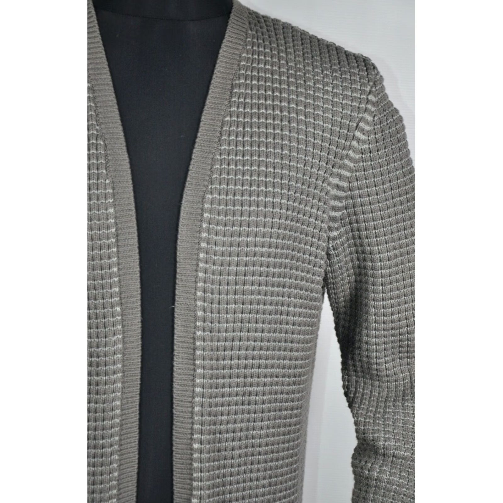 Allsaints All Saints Eydon Open Cardigan Sweater Gray Men's S Cardigan Knit Cotton Slim Classic Shirt? Size US S / EU 44-46 / 1 - 4 Thumbnail