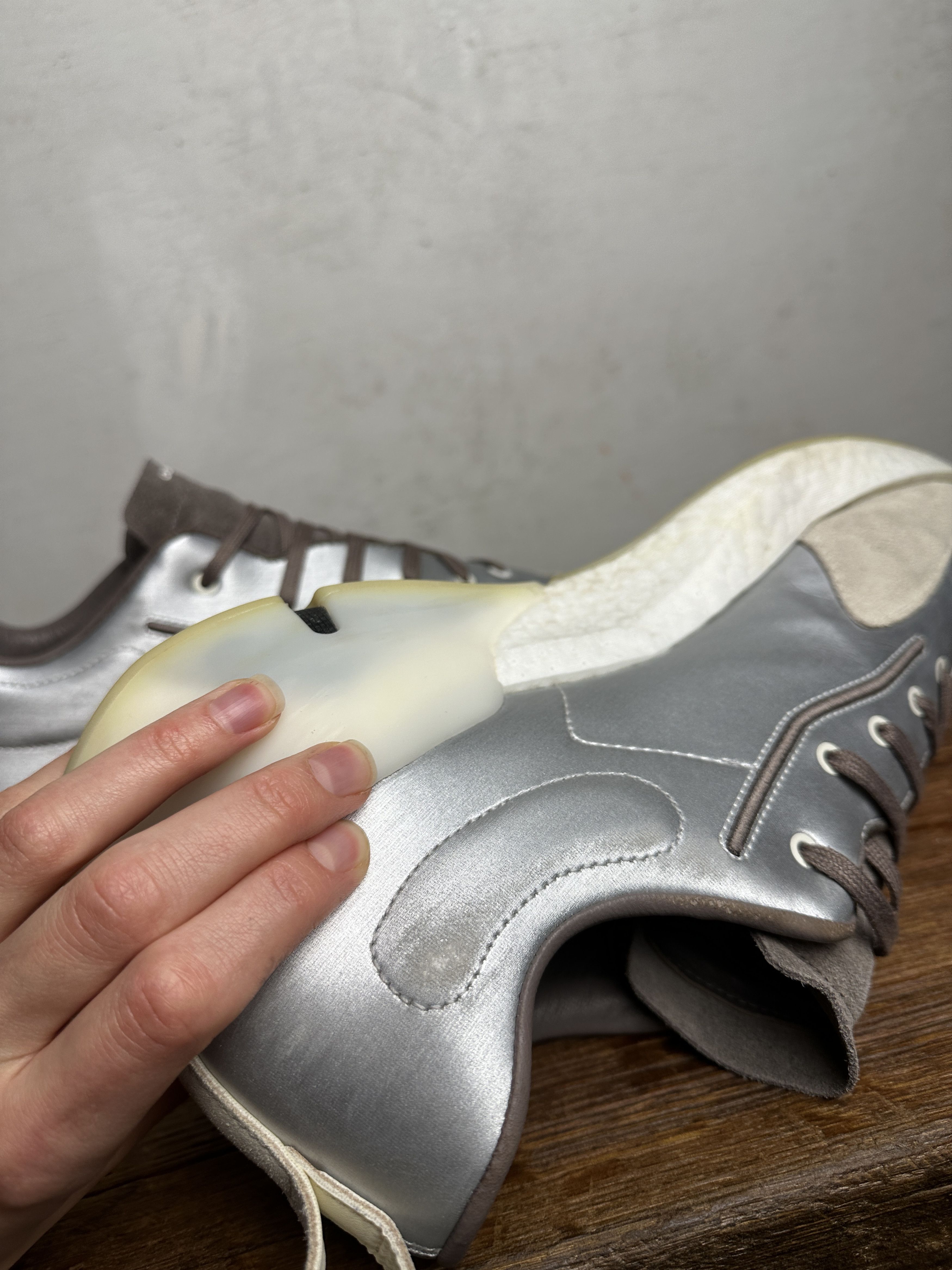 Adidas Y-3 Orisan Silver Metallic Low-Top Sneakers Size US 10.5 / EU 43-44 - 9 Thumbnail