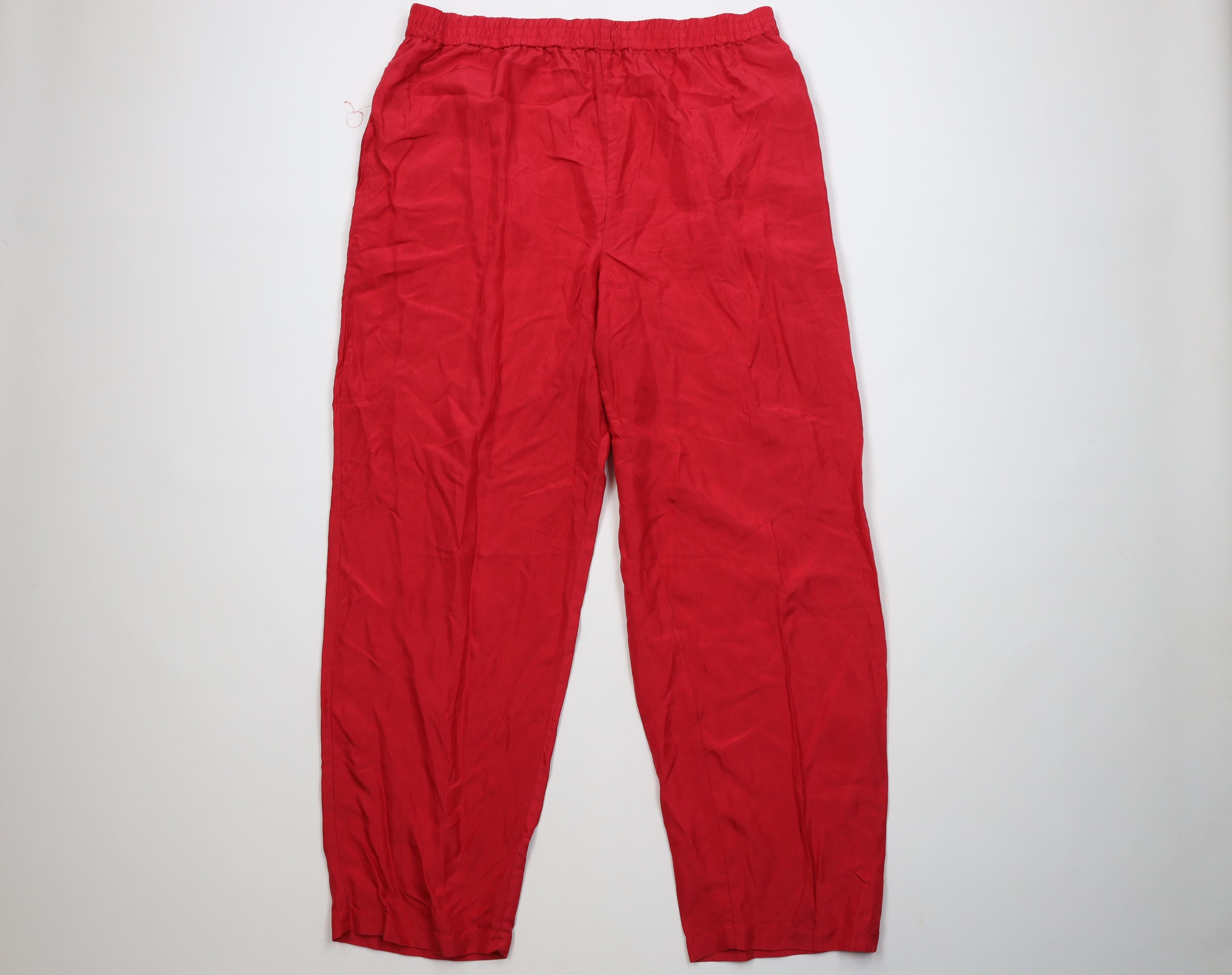 Diane von Furstenberg Vintage 90s Diane von Furstenberg Silk Loungewear Pants Red Size 36" / US 14 / IT 50 - 1 Thumbnail
