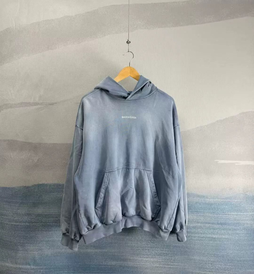 Balenciaga balenciaga vintage gray hoodie with embroidery Size US S / EU 44-46 / 1 - 1 Thumbnail