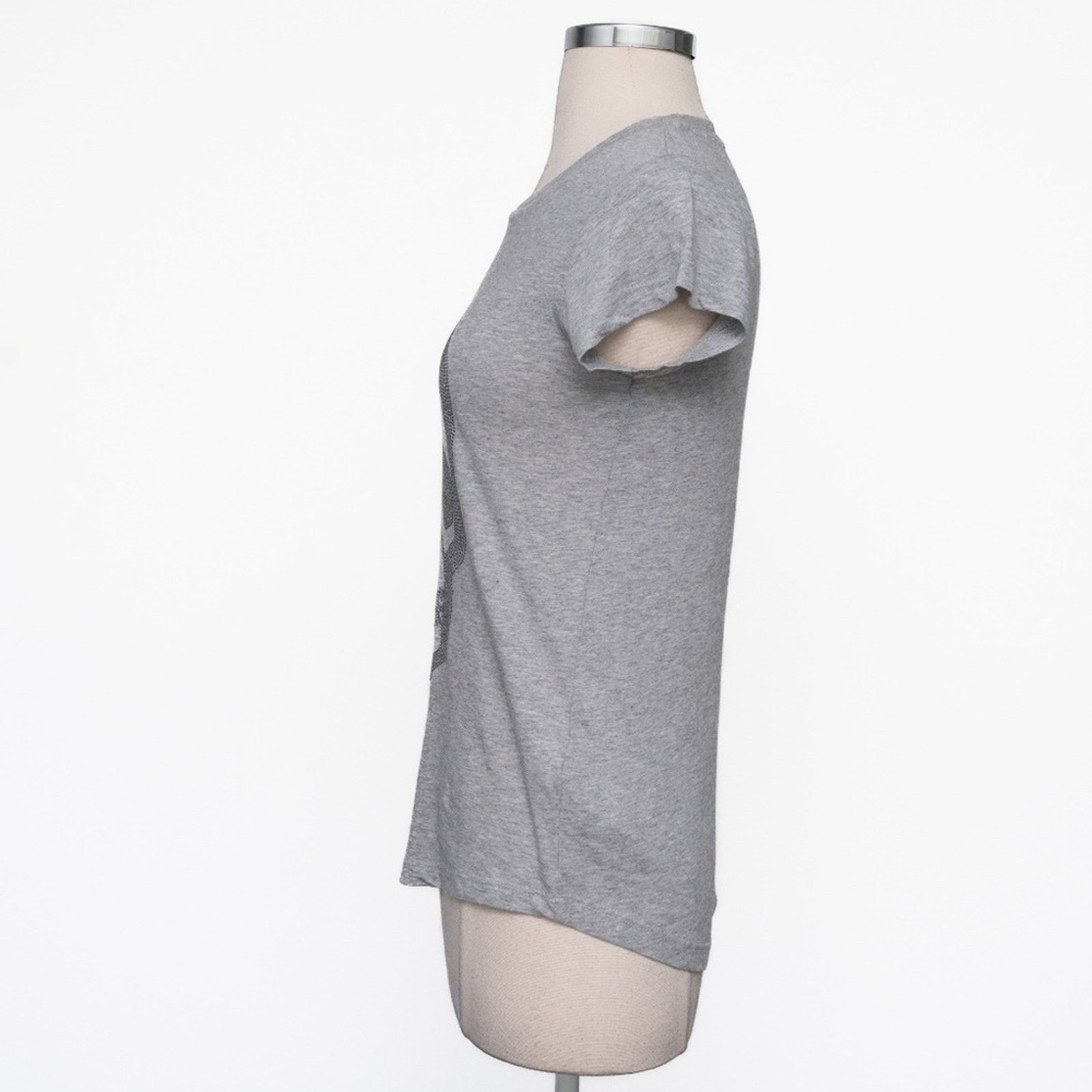 Zadig & Voltaire Zadig & Voltaire - New! Skull Cotton & Modal T-shirt - Navy Size XS / US 0-2 / IT 36-38 - 4 Thumbnail