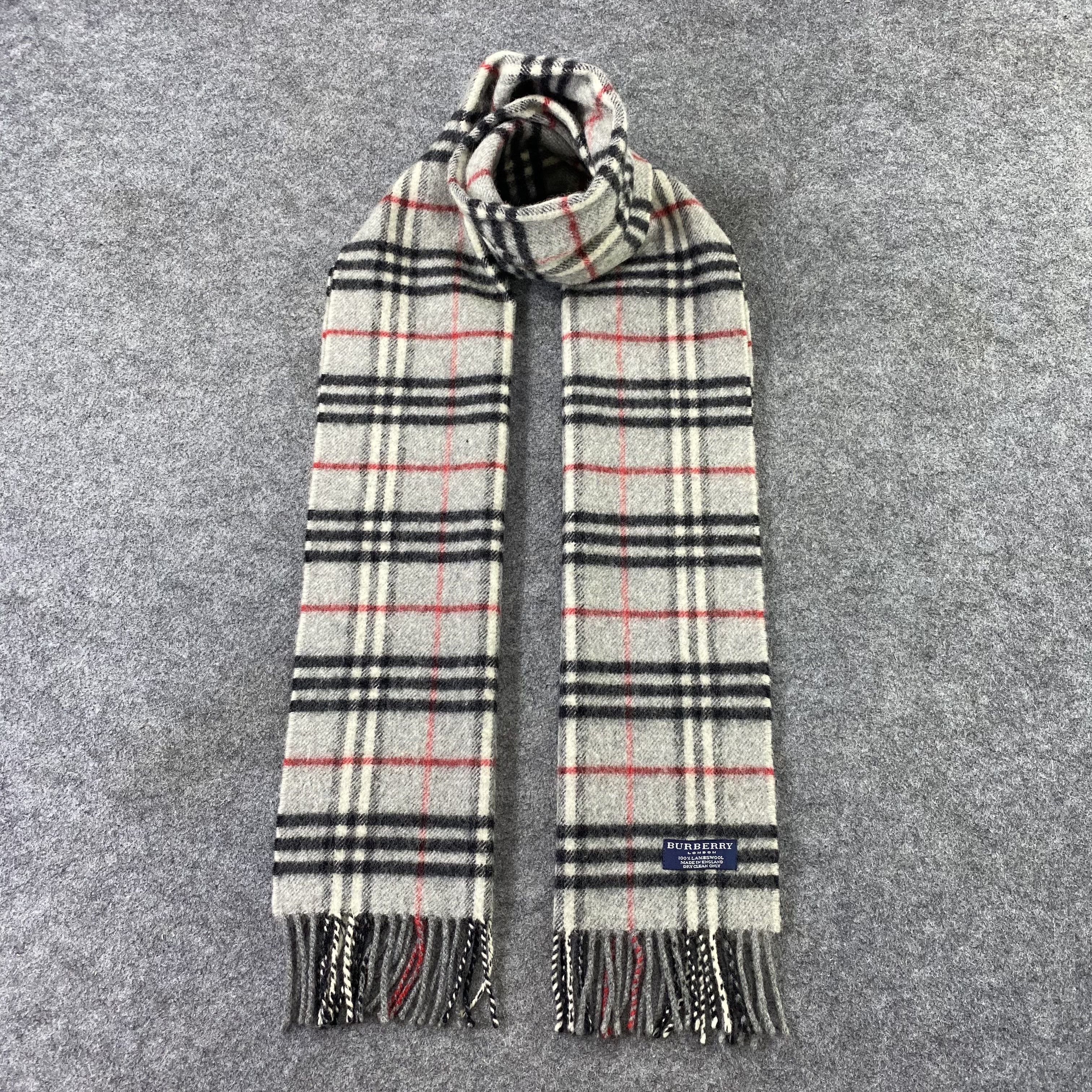 Burberry Burberry Wool Scarf / Muffler / Neckwear-T1503 Size ONE SIZE - 1 Thumbnail