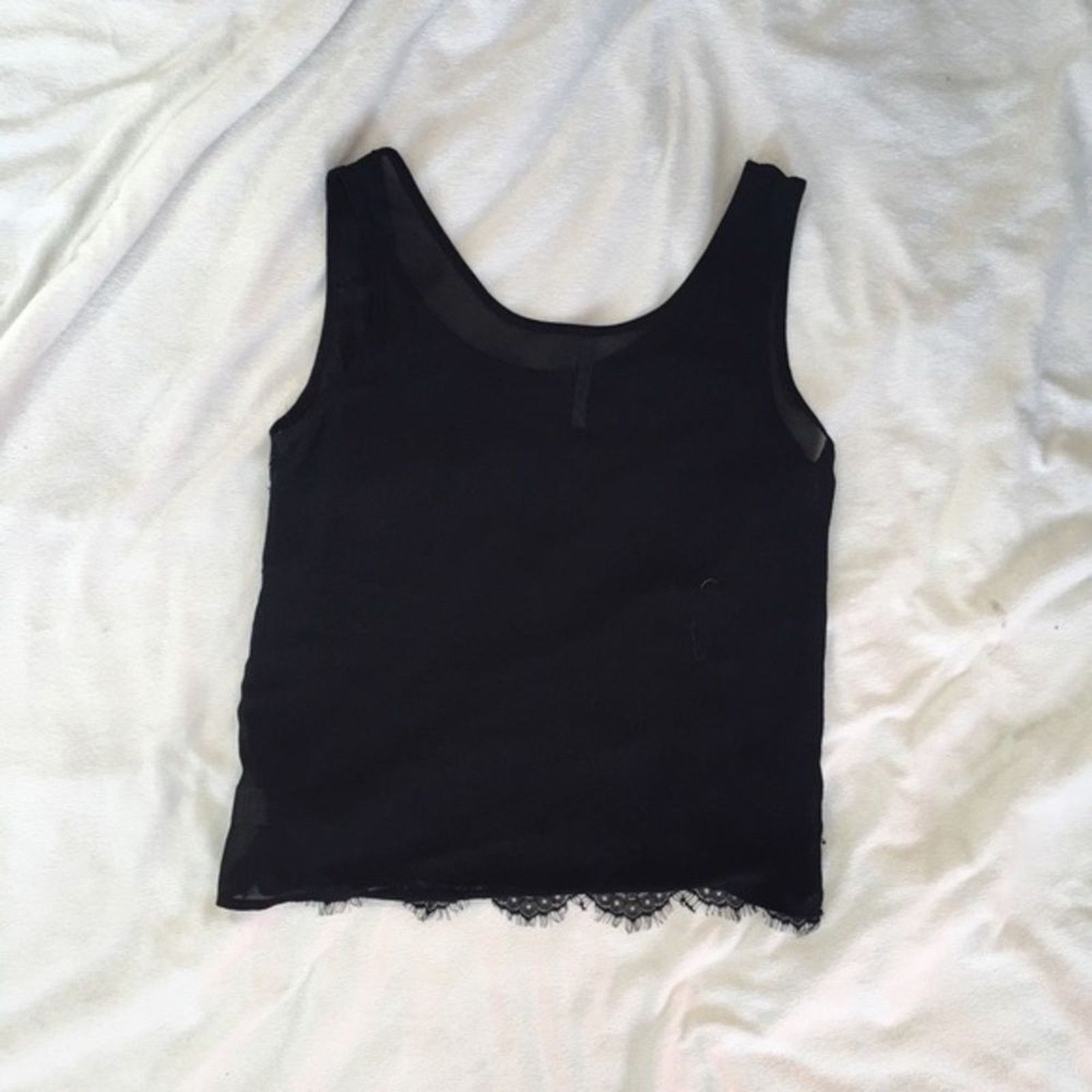 Other Moonlight Black Beaded Tank Top with Scalloped Hem | Sz S Size S / US 4 / IT 40 - 6 Thumbnail