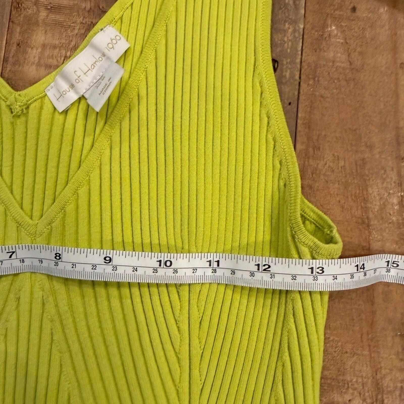 House of Harlow House of Harlow $259 1960 Lime Ribbed Midi Dress M Gold Ring Size M / US 6-8 / IT 42-44 - 7 Thumbnail