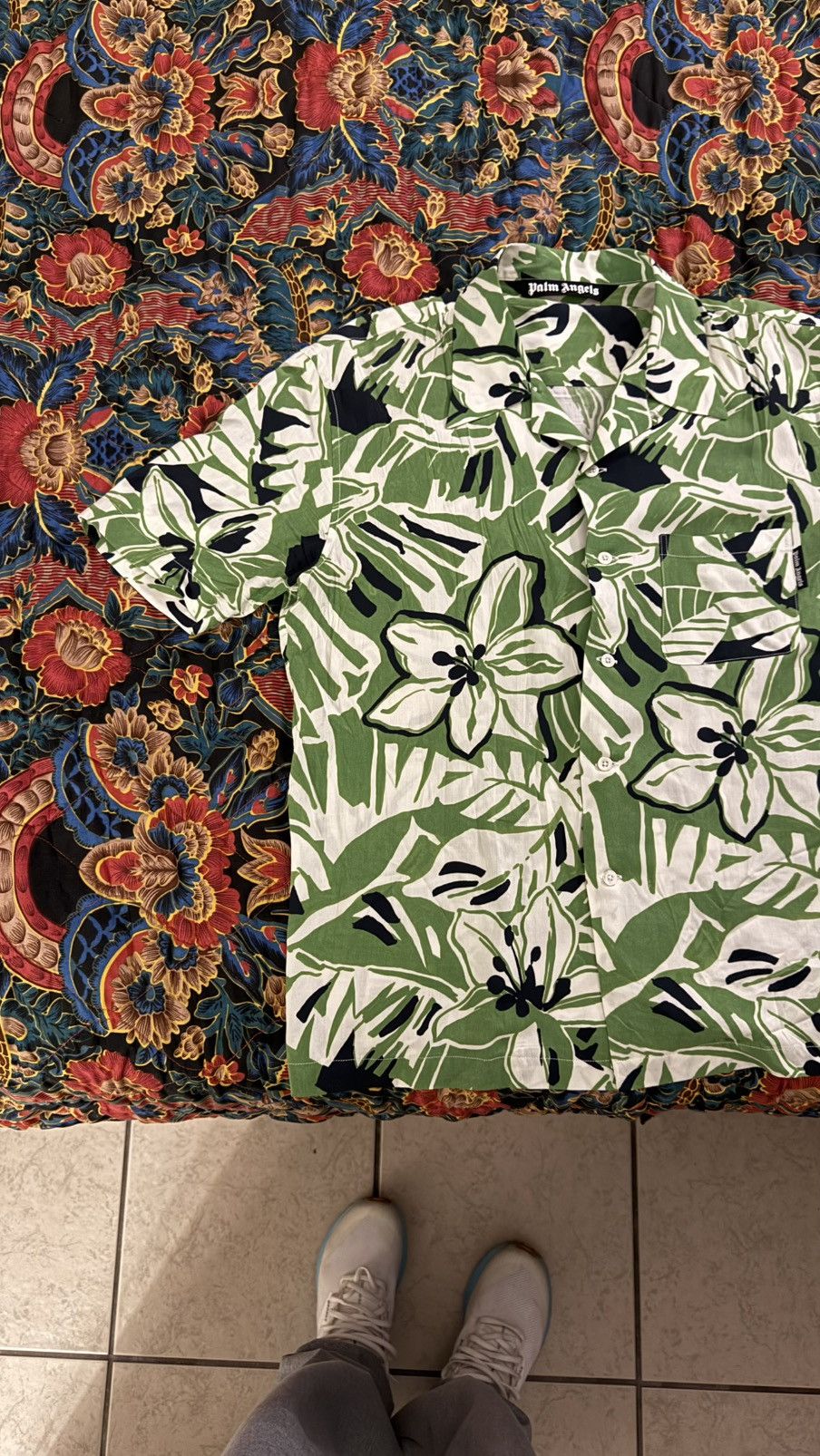 Palm Angels Palm Angels Macro Hibiscus Floral Print Short-Sleeved Shirt Size US M / EU 48-50 / 2 - 2 Thumbnail