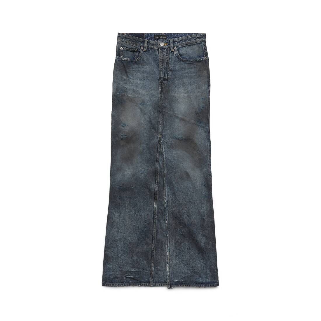 oc11z1025 Maxi Skirt in Blue