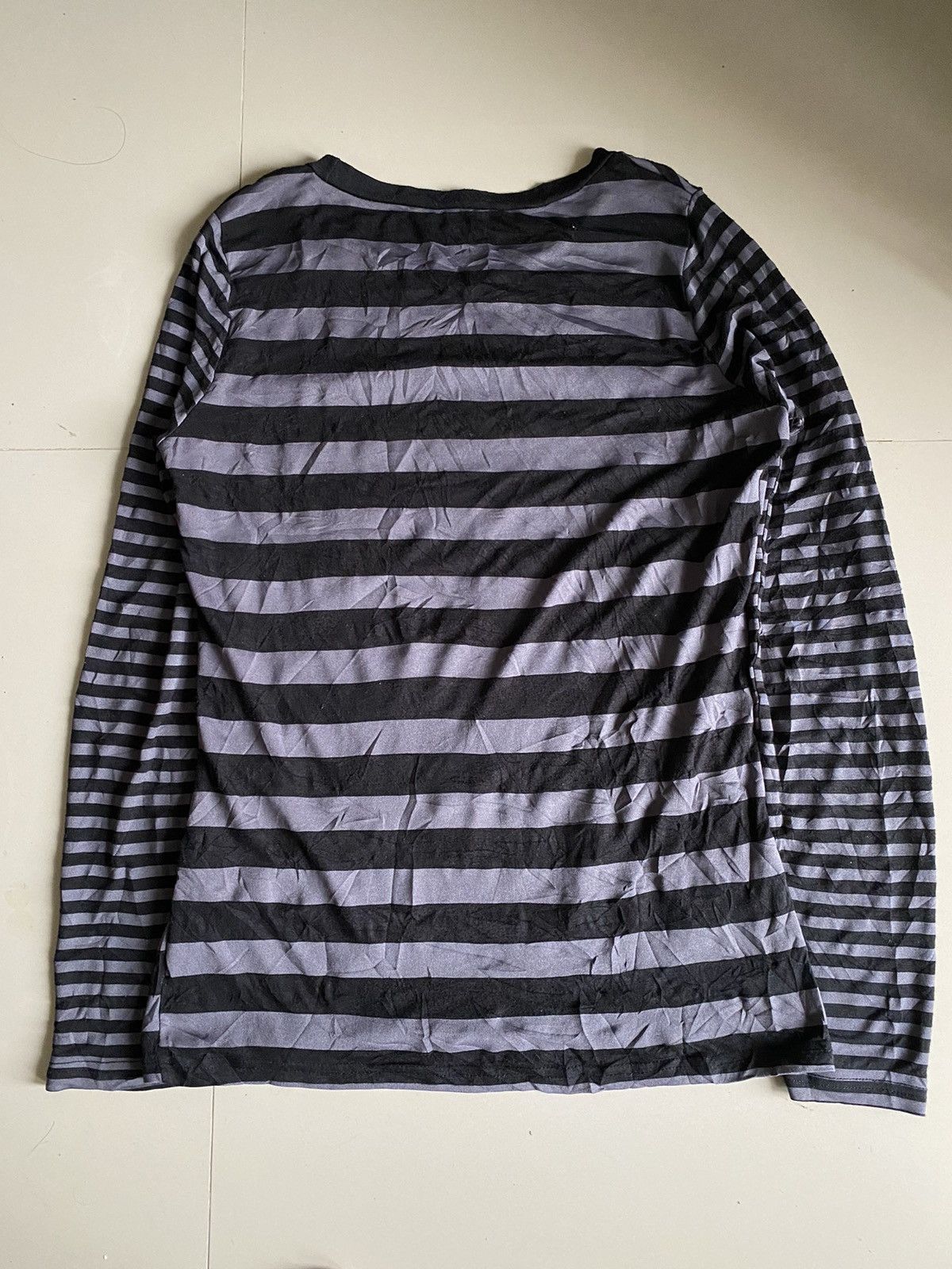 If Six Was Nine × Japanese Brand × Le Grande Bleu (L.G.B.) Arnaldo bassini smoke poem striped longsleeve tshirt Size US M / EU 48-50 / 2 - 2 Thumbnail