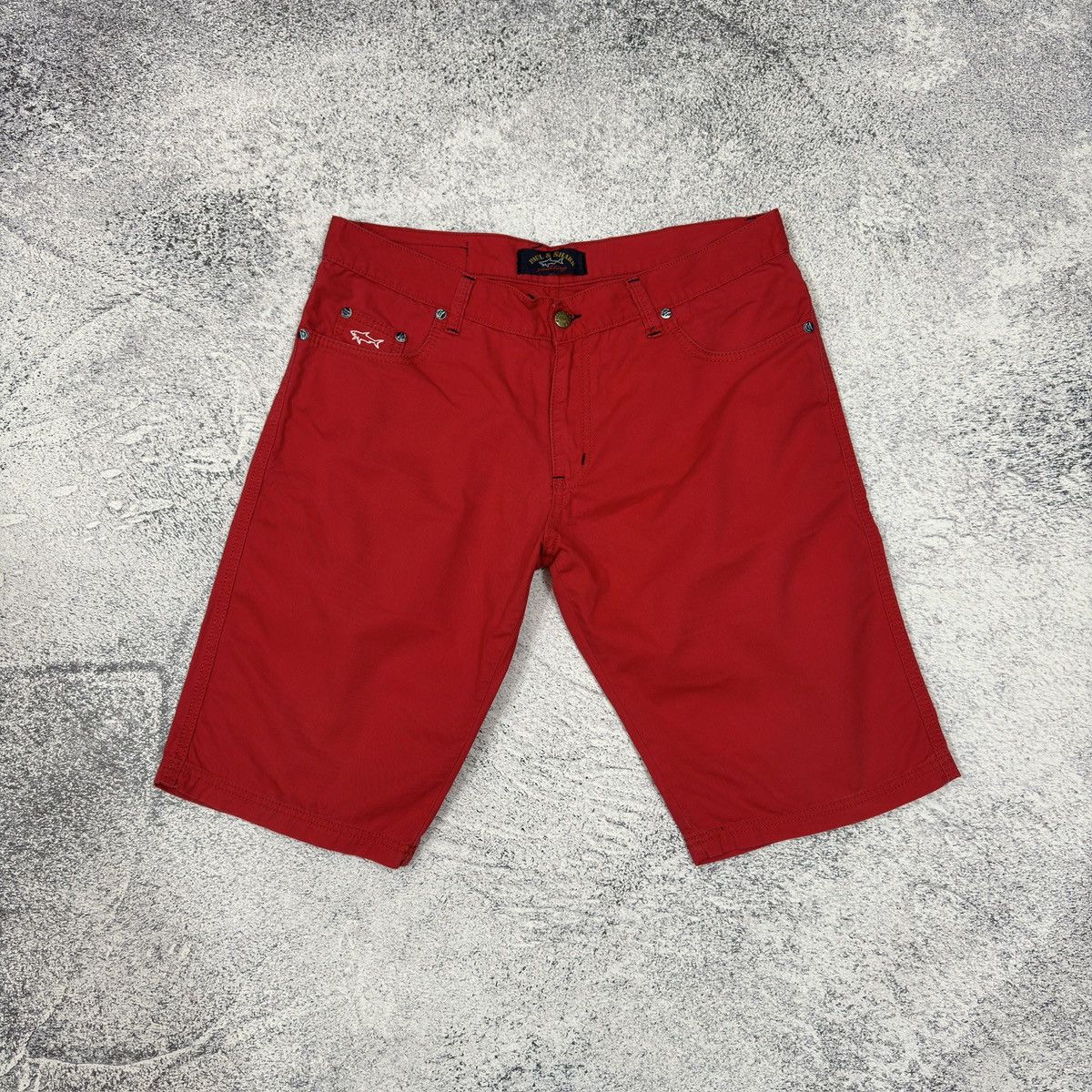 Designer × Paul & Shark Paul & Shark Mens Red Cotton Shorts 36size Size US 36 / EU 52 - 1 Thumbnail