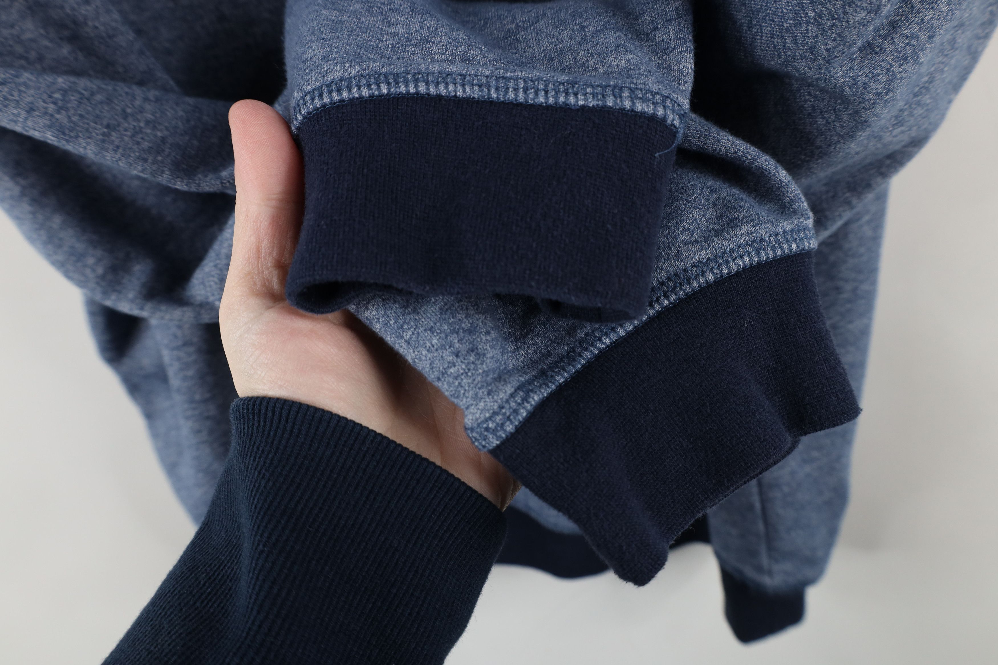 Vintage Vintage 90s Streetwear Double V Crewneck Sweatshirt Blue Size US XL / EU 56 / 4 - 7 Thumbnail