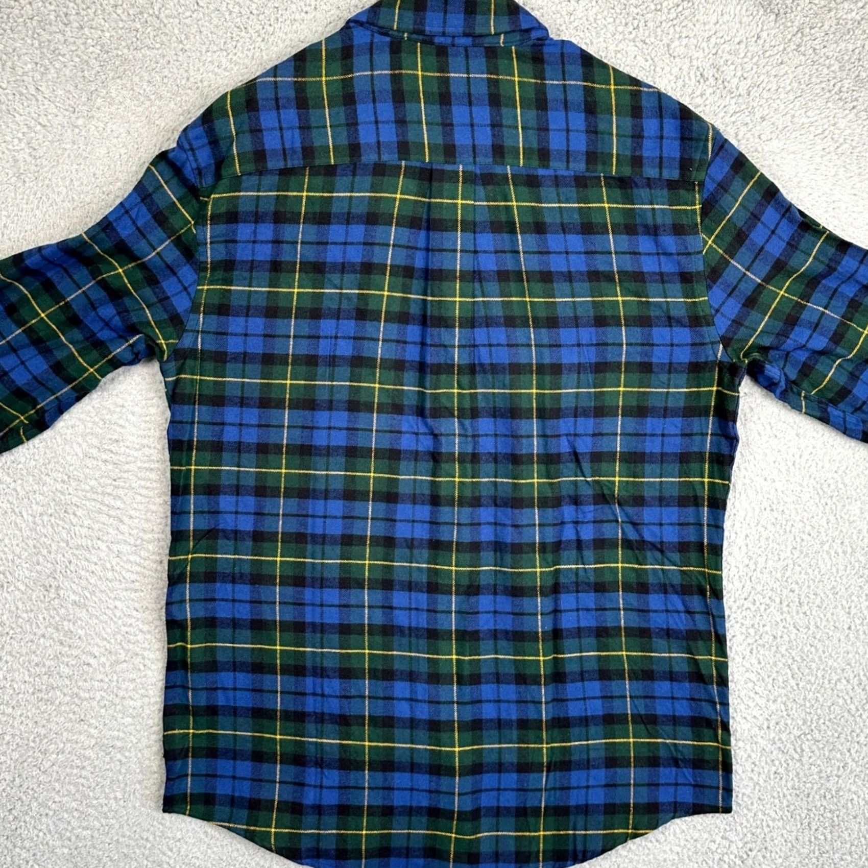 Croft & Barrow Croft Barrow Shirt Mens Medium Blue Green Flannel Plaid Button-Down Pocket Casual Fall Winter Size US M / EU 48-50 / 2 - 3 Thumbnail