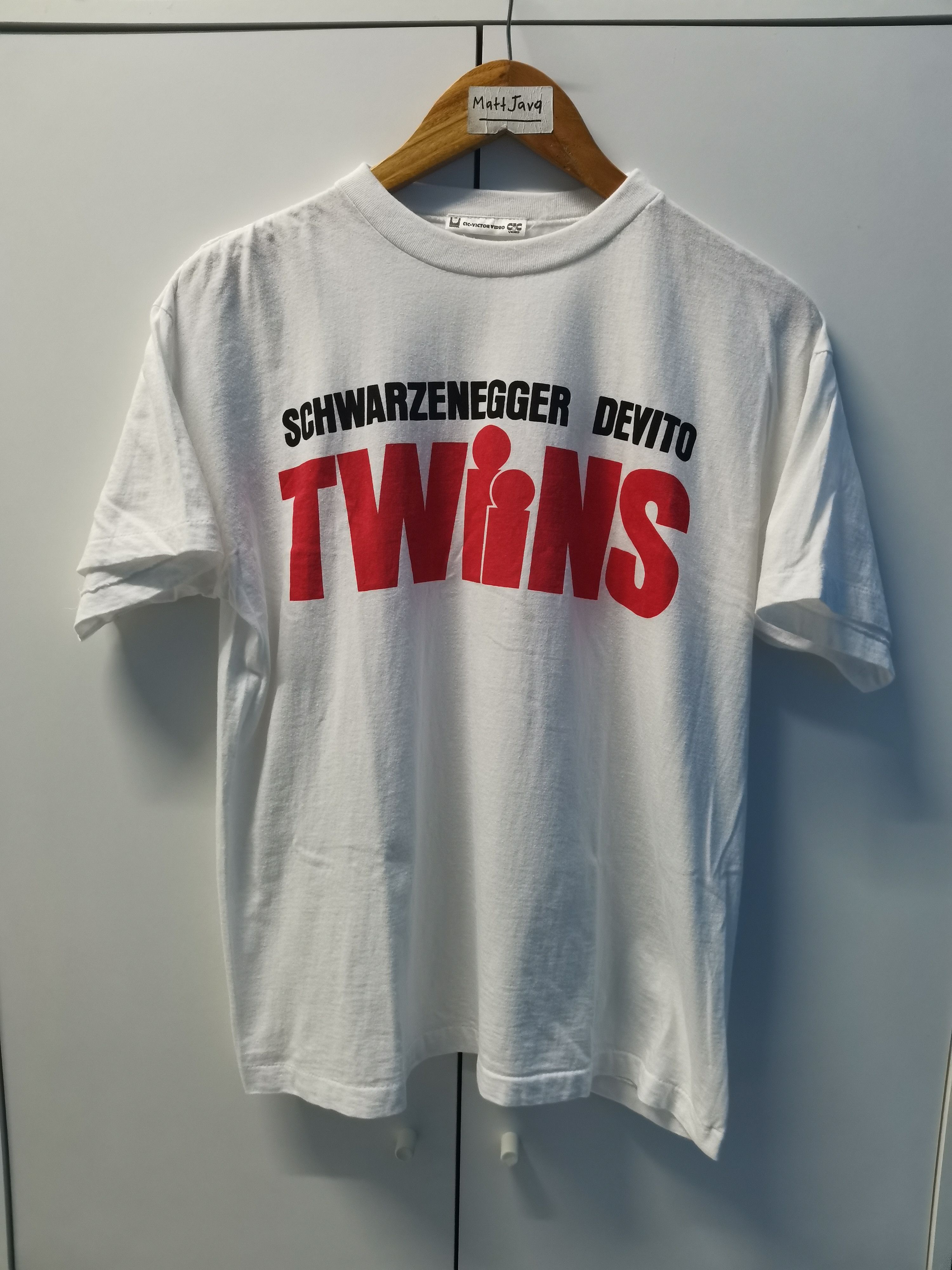 Vintage Vintage Twins Movie Tee Schwarzenegger Devito Stitches Promo Size US M / EU 48-50 / 2 - 1 Thumbnail