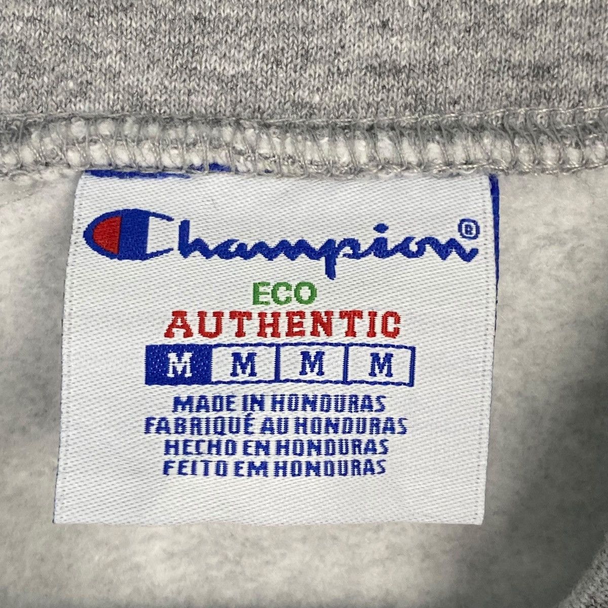 Vintage Champion Printed Quartz Zip Gray Size M