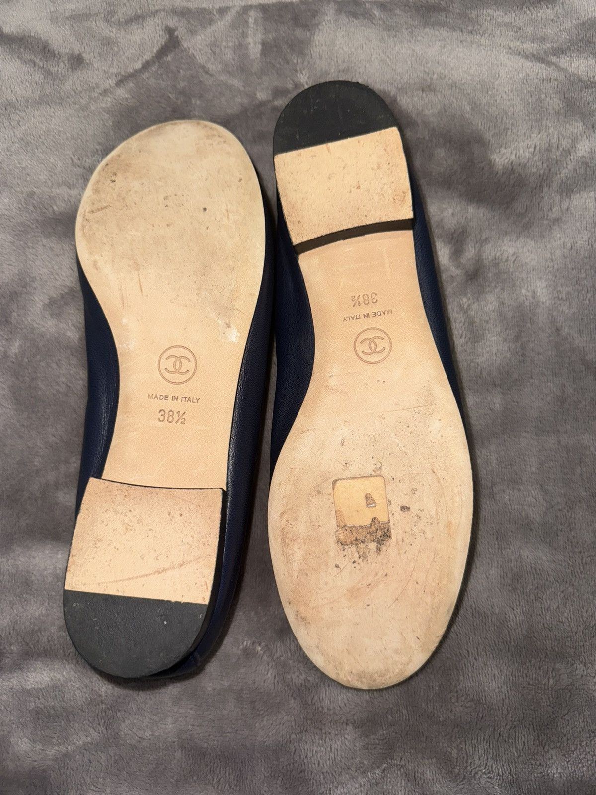 Chanel CHANEL Lambskin Cap Toe CC Ballerina Size US 8 / IT 38 - 6 Thumbnail