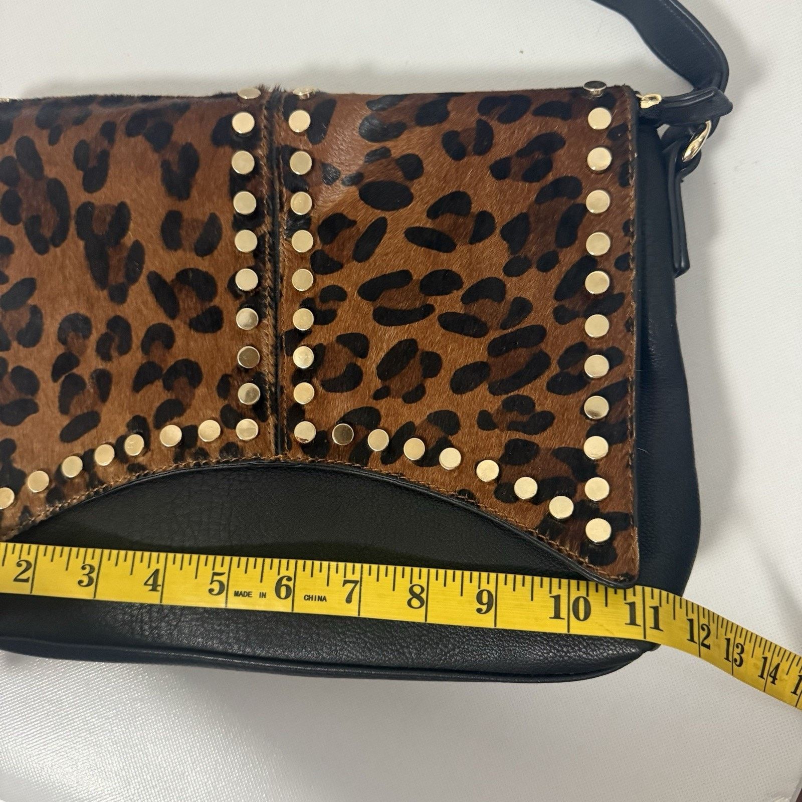 Other Cow Hair On Crossbody Purse Studded Biker Westerncore Size ONE SIZE - 8 Thumbnail