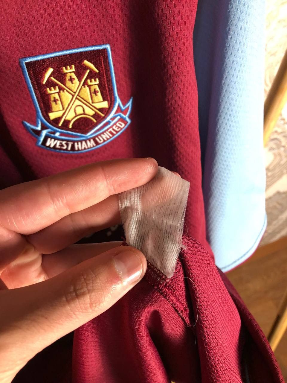 Vintage VERY RARE MACRON FC WEST HAM UNITED ENGLAND SOCCER JERSEY 90 Size US XXL / EU 58 / 5 - 4 Thumbnail