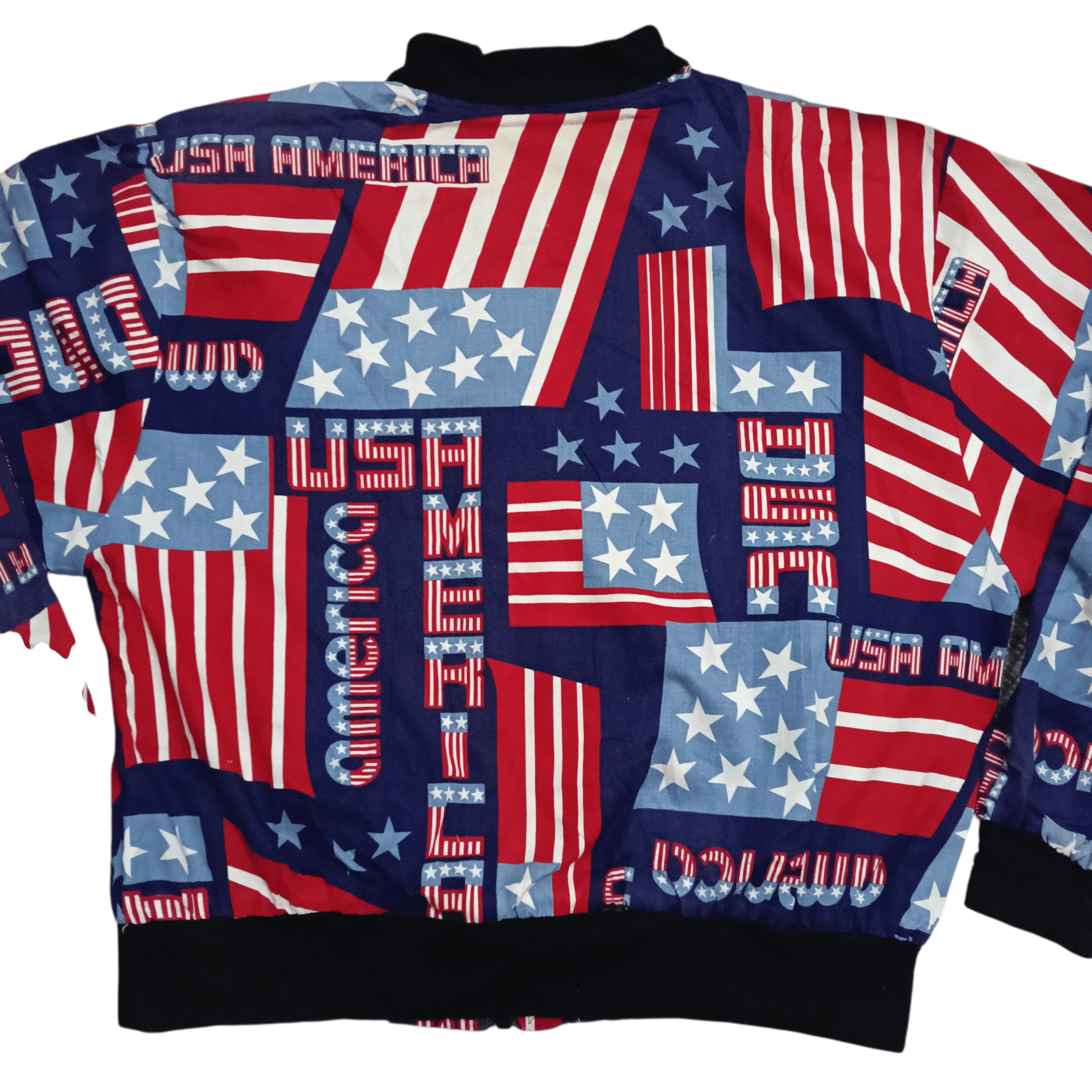 Vintage Vintage 90s Infinity Chic USA Flag Design Bombers Jacket Size US XL / EU 56 / 4 - 5 Thumbnail