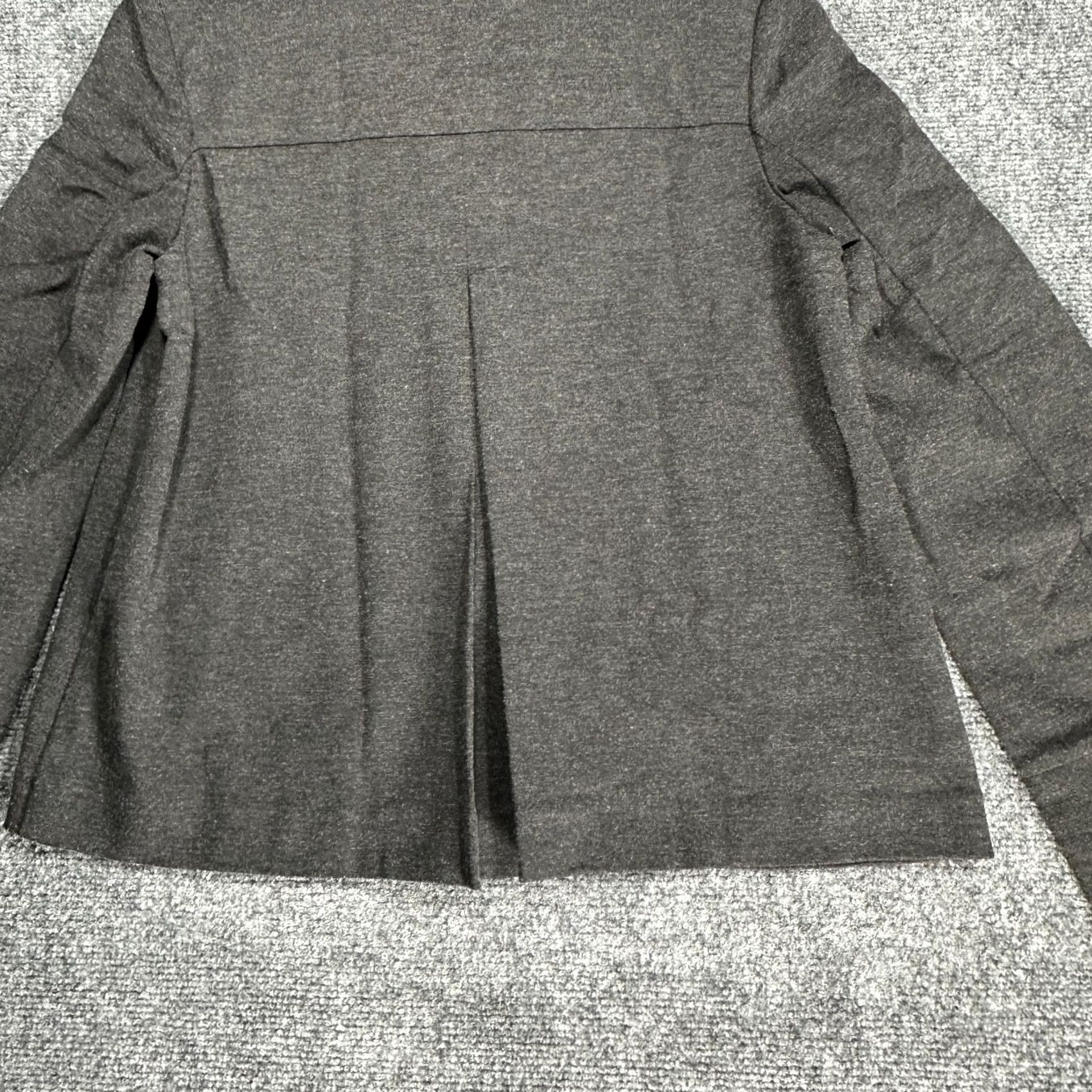 Vintage Chicos Cardigan Womens S Charcoal Gray Stretch Knit Button Up Collar Pockets Size S / US 4 / IT 40 - 7 Thumbnail