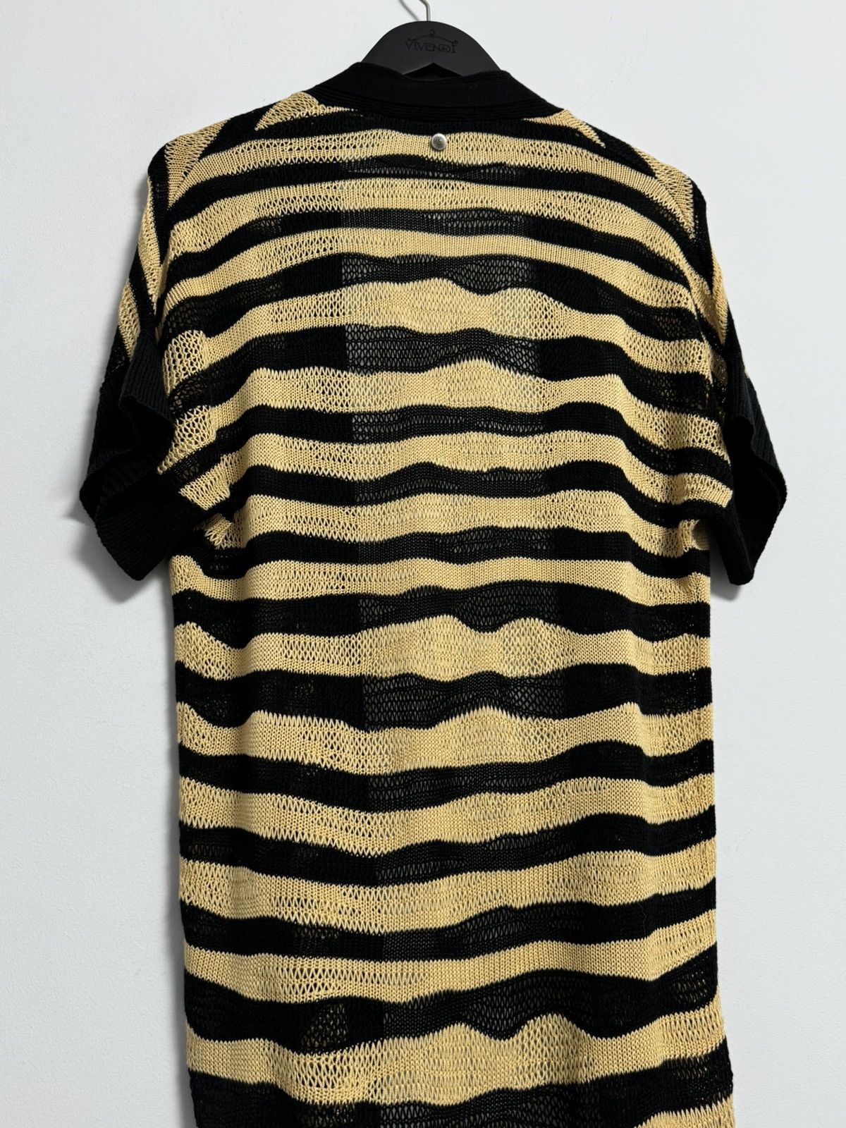 Diesel DIESEL Brand Black Beige Stripe Knit Sweater Cardigan Bolero Size XS / US 0-2 / IT 36-38 - 25 Thumbnail
