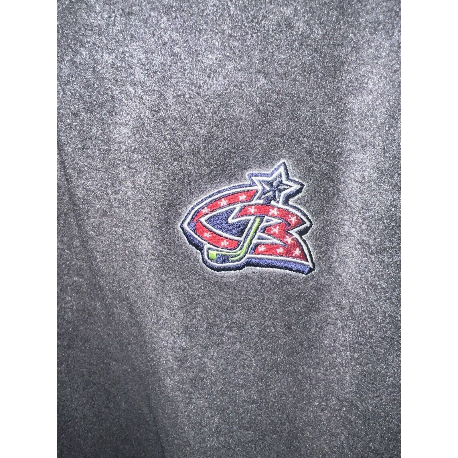 NHL Columbus Blue Jackets Men’s Sweater 1/4 Zip Fleece XL Gray Size US XL / EU 56 / 4 - 5 Thumbnail