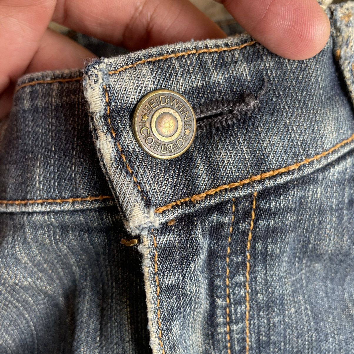 Edwin 🔥Vintage Edwin 403 Stoned Washed Ripped Distress Soft Jeans Size US 29 - 13 Thumbnail