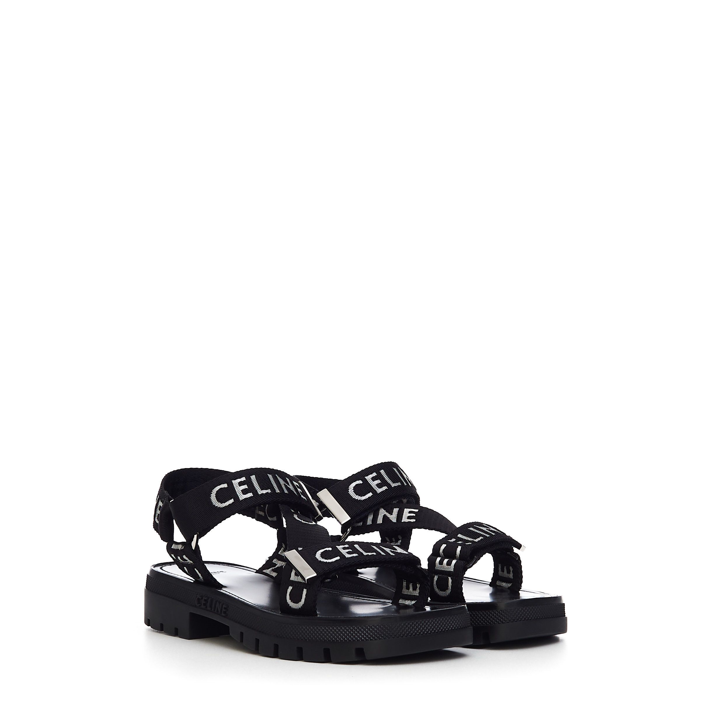 Leo Strappy Sandal in Black & White 