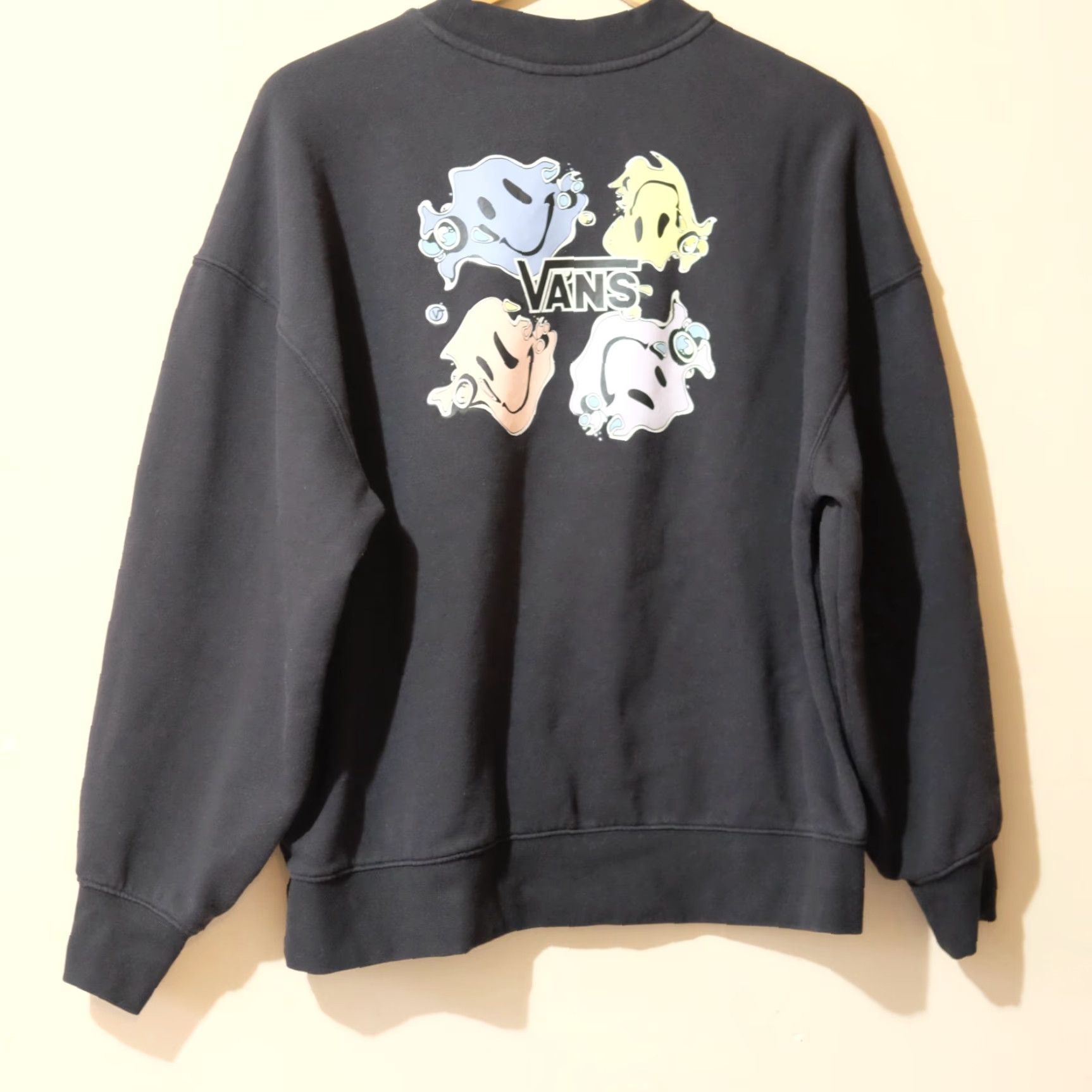 Vans Vans Sweatshirt Crewneck Black Pullover Men's M #H26-9 Size US M / EU 48-50 / 2 - 7 Thumbnail