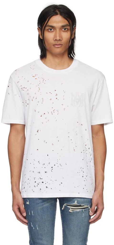 Amiri o1w1db10125 Shotgun T-Shirt in White Size US M / EU 48-50 / 2 - 2 Thumbnail