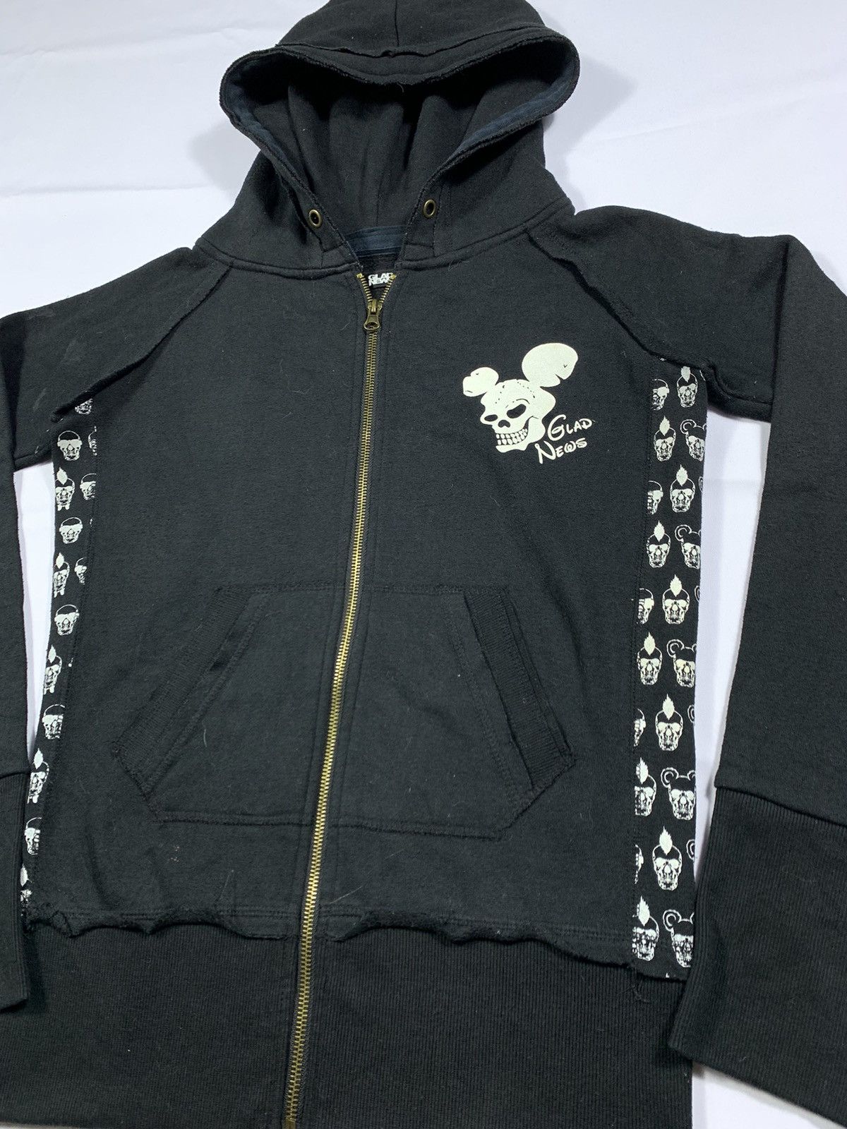 If Six Was Nine DISTRESSED ZIPPER HOODIE PUNK SKULL LGB STYLE Size US M / EU 48-50 / 2 - 3 Thumbnail