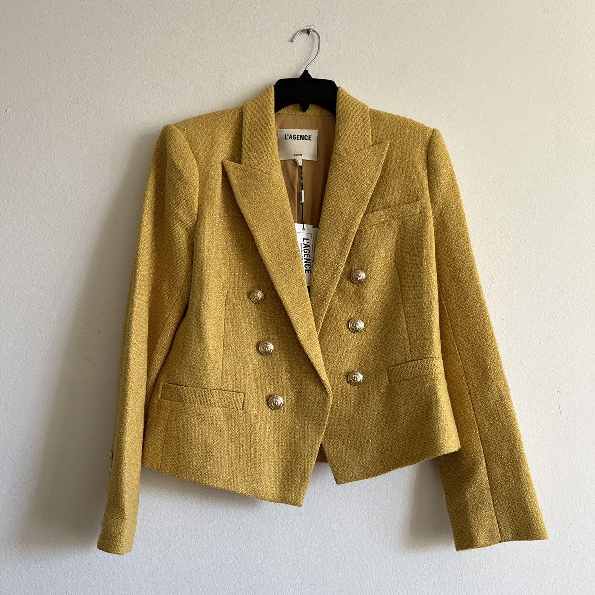 L'AGENCE L'agence Brooke Crop Blazer (citrine gold) size 8 Size M / US 6-8 / IT 42-44 - 3 Thumbnail