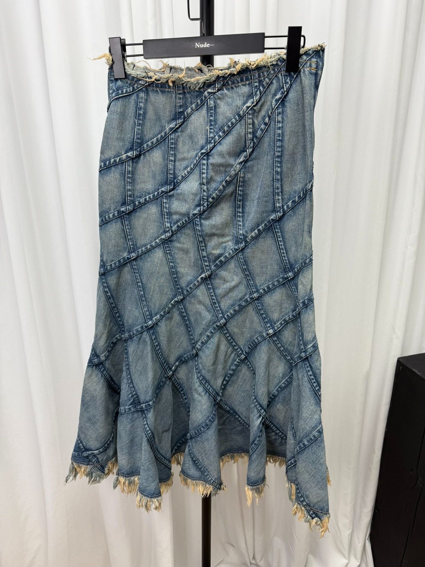Junya Watanabe Junya Watanabe 2005SS Plaid Washed Mermaid Skirt Size 38" / US 16 / IT 52 - 1 Thumbnail