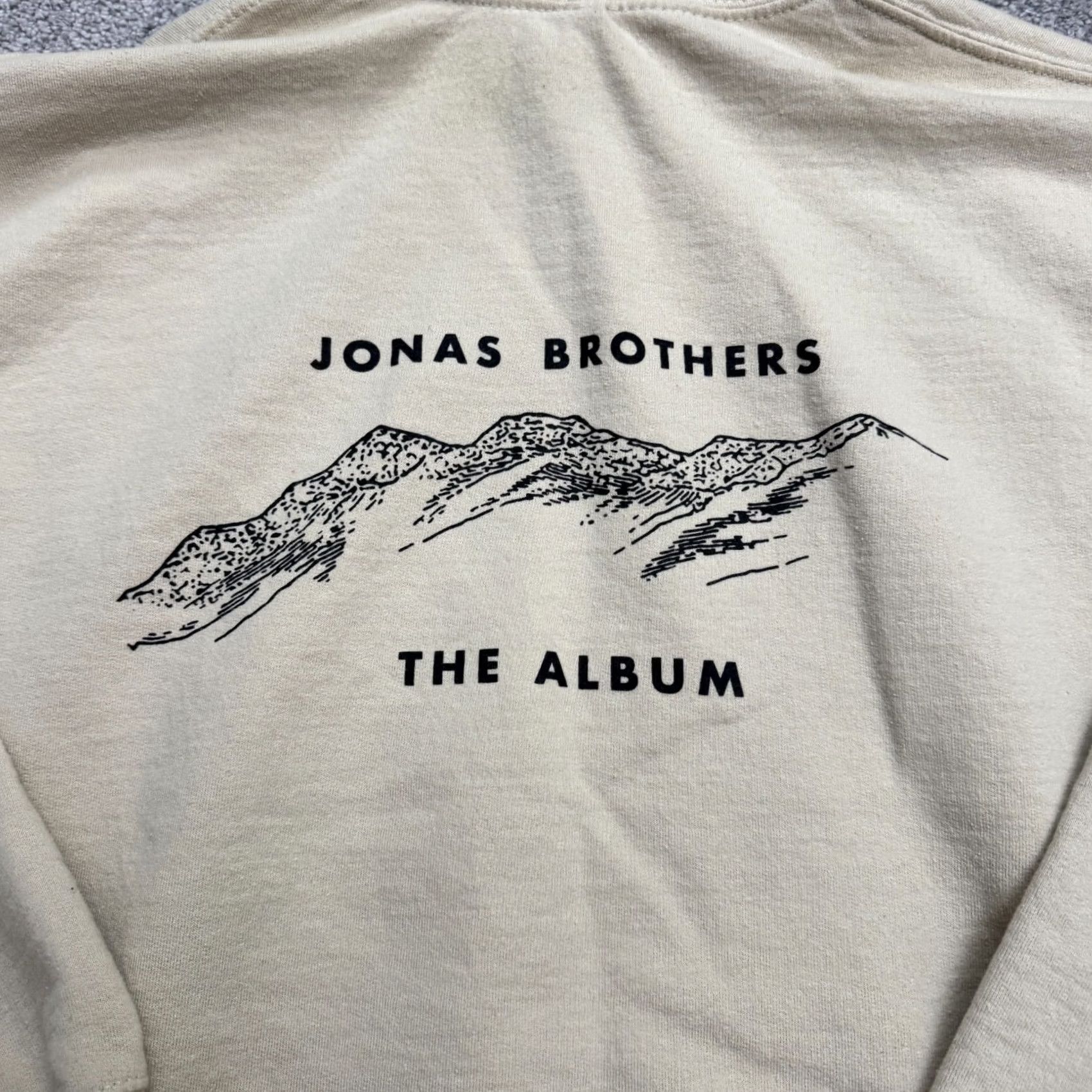 Vintage Joans Brothers The Album Mountain Graphic Hoodie Pullover Sweatshirt Mens Large Beige Polyester Cotton Hooded Regular Fit Men's Sweatshirt Hoodie Size US L / EU 52-54 / 3 - 3 Thumbnail