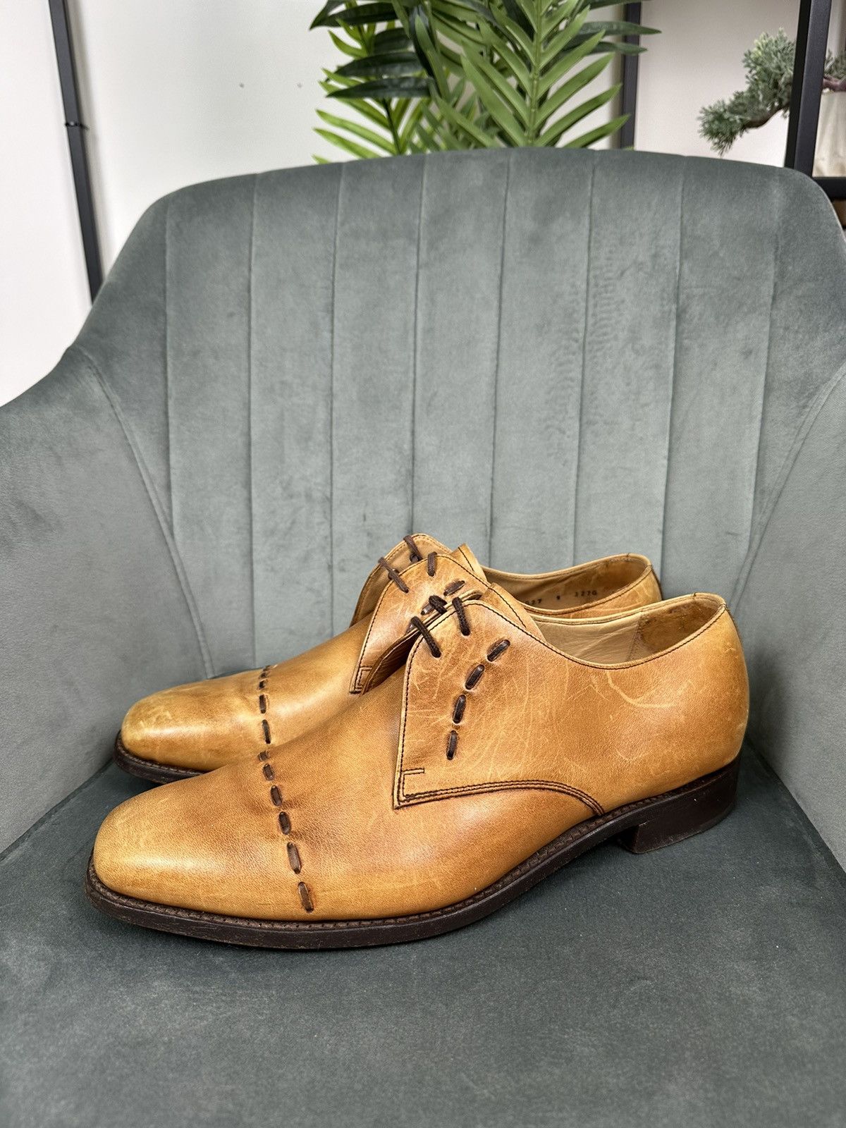 Barker × Handmade Barker London Leather Handmade Shoes Men’s 9 Size Size US 9 / EU 42 - 3 Thumbnail