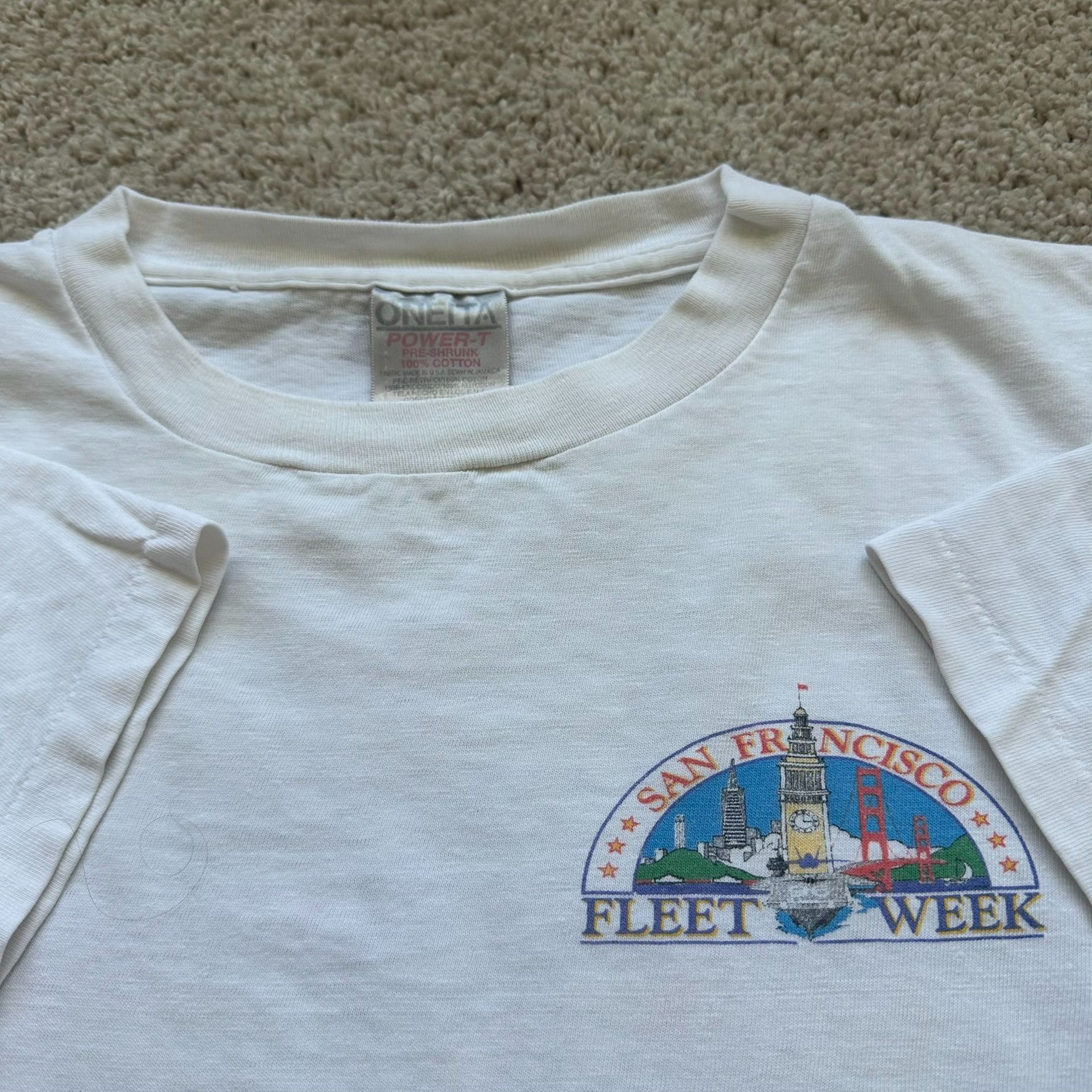 Vintage Vintage 90s US Navy Blue Angels T-Shirt Fleet Week 1996 Mili Size US XL / EU 56 / 4 - 4 Thumbnail