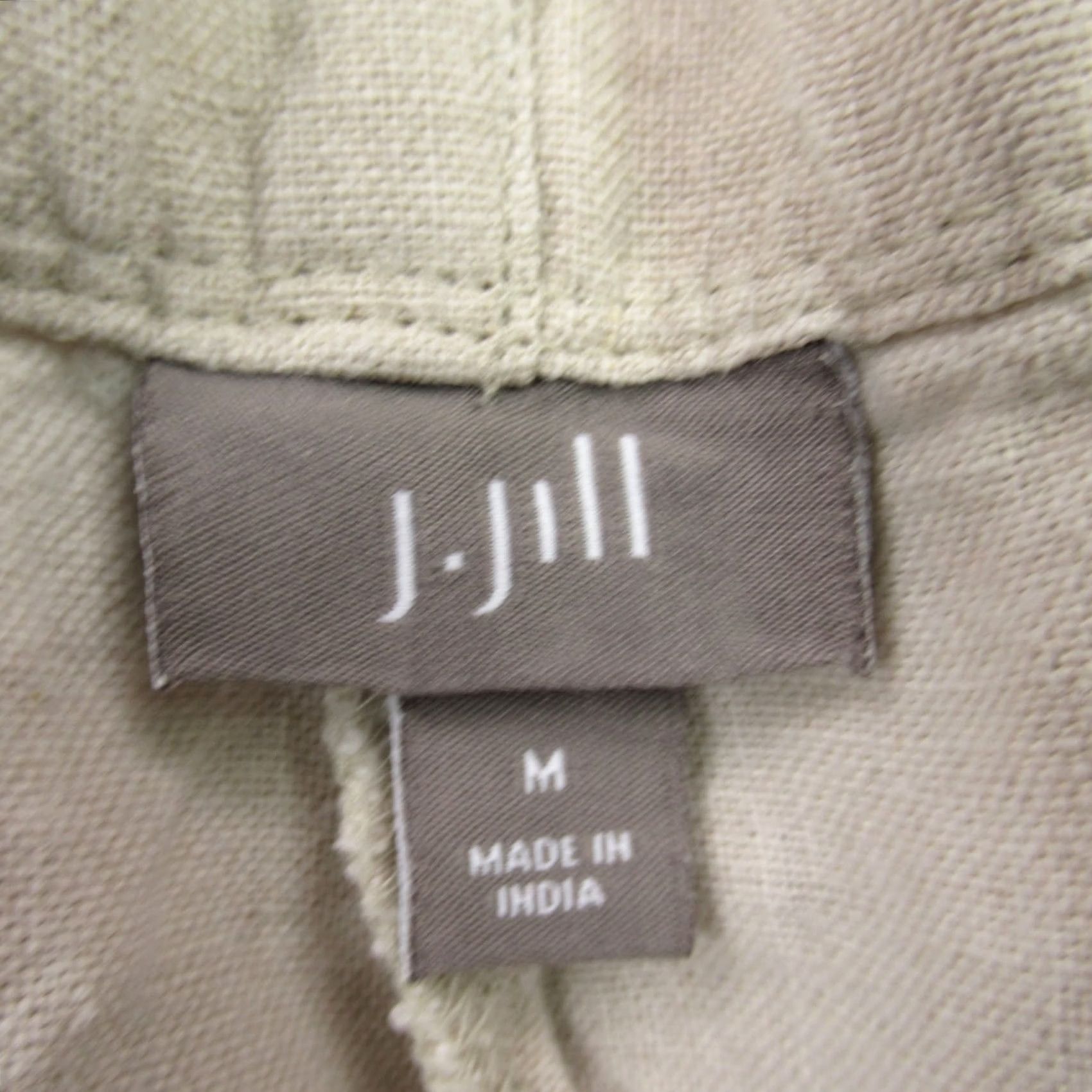 J. Jill J Jill Pants Womens Medium Wide-Leg Casual Lightweight Pockets Chino Beige Size 32" / US 10 / IT 46 - 3 Thumbnail