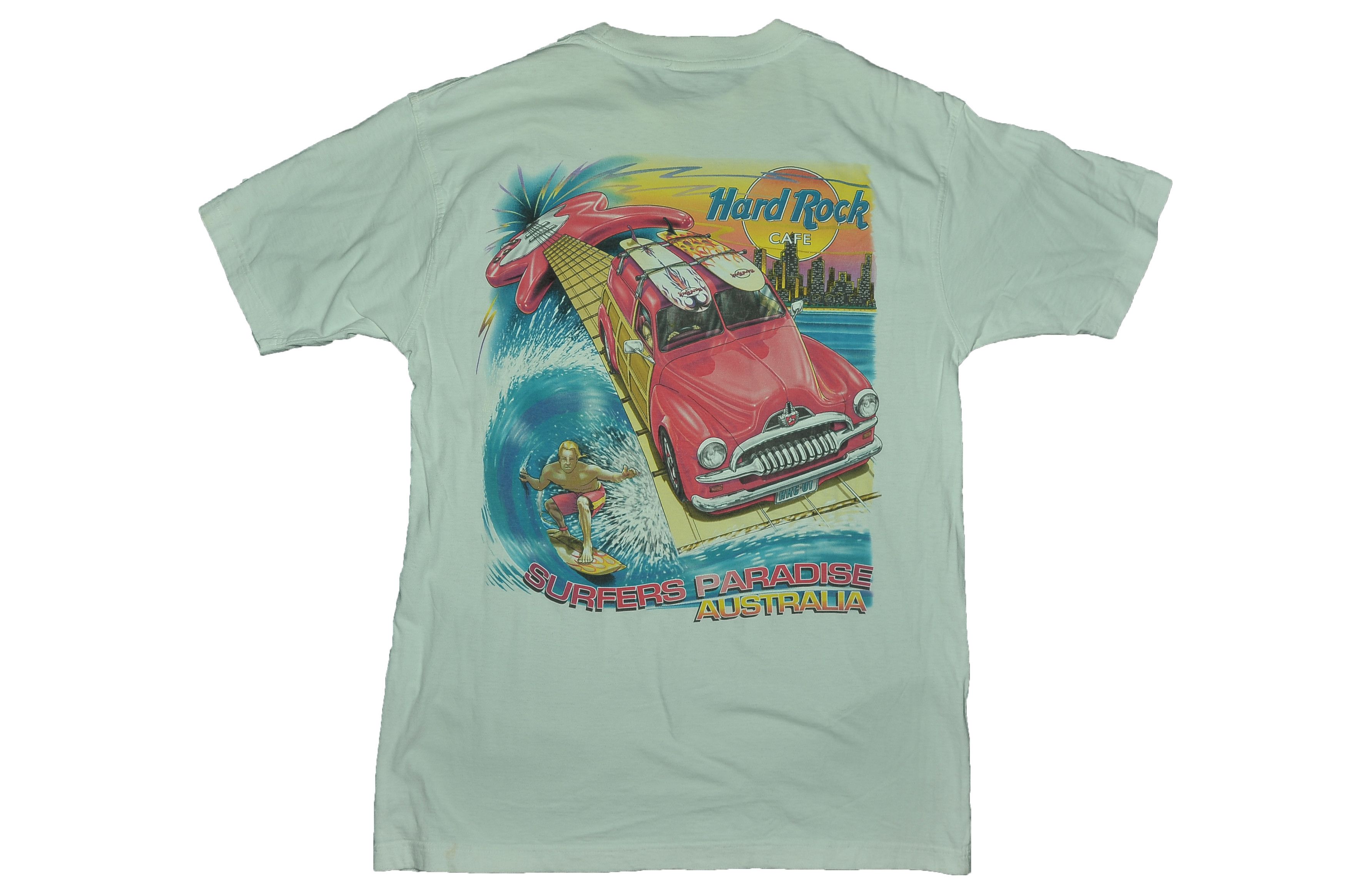 Vintage Vintage 90s Hard Rock Australia Surf T-shirt Size US L / EU 52-54 / 3 - 2 Thumbnail