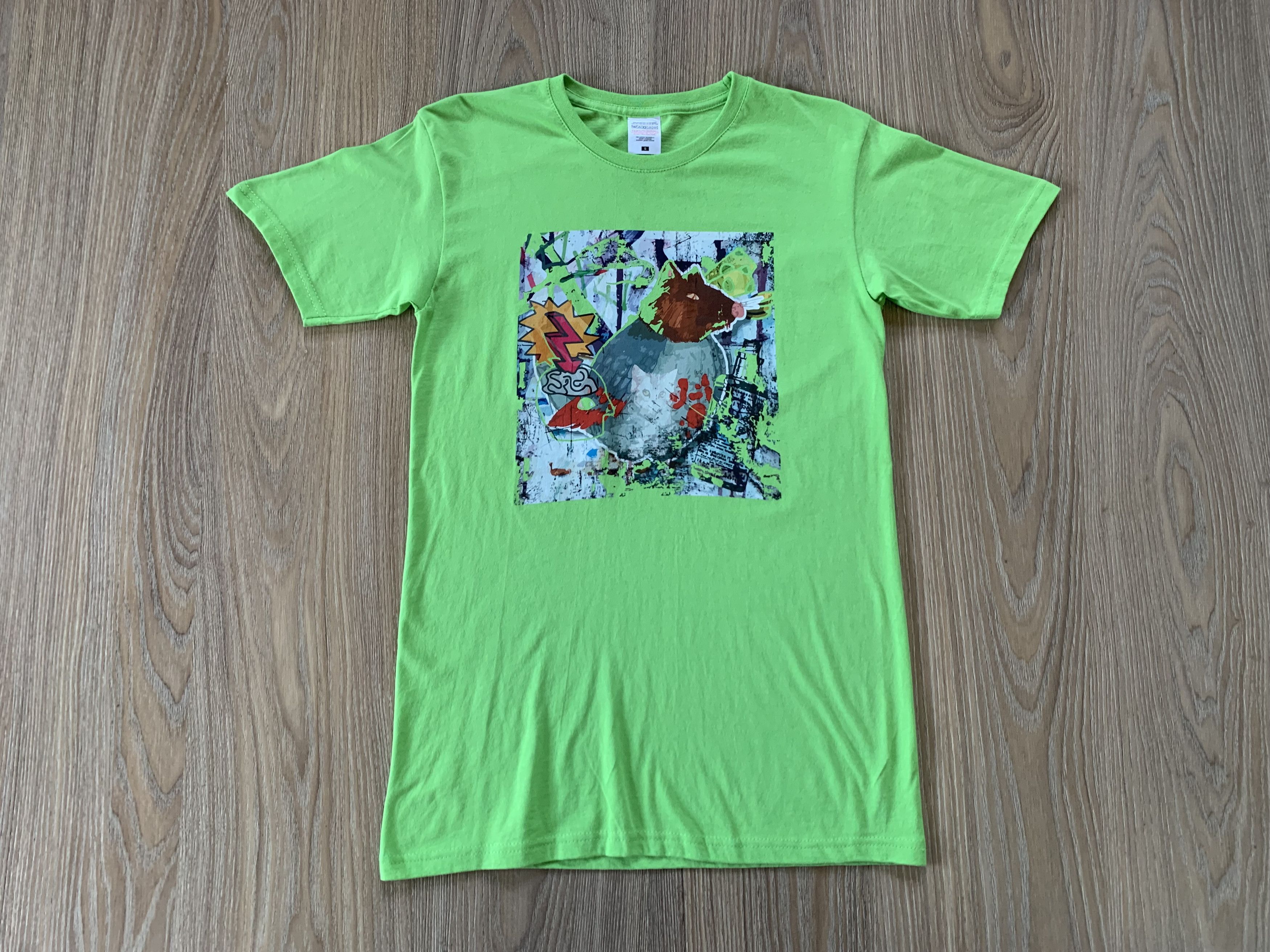 Fruit Of The Loom × Vintage Fruit Of The Loom Rat Graffiti Printed T Shirt Size US S / EU 44-46 / 1 - 2 Thumbnail