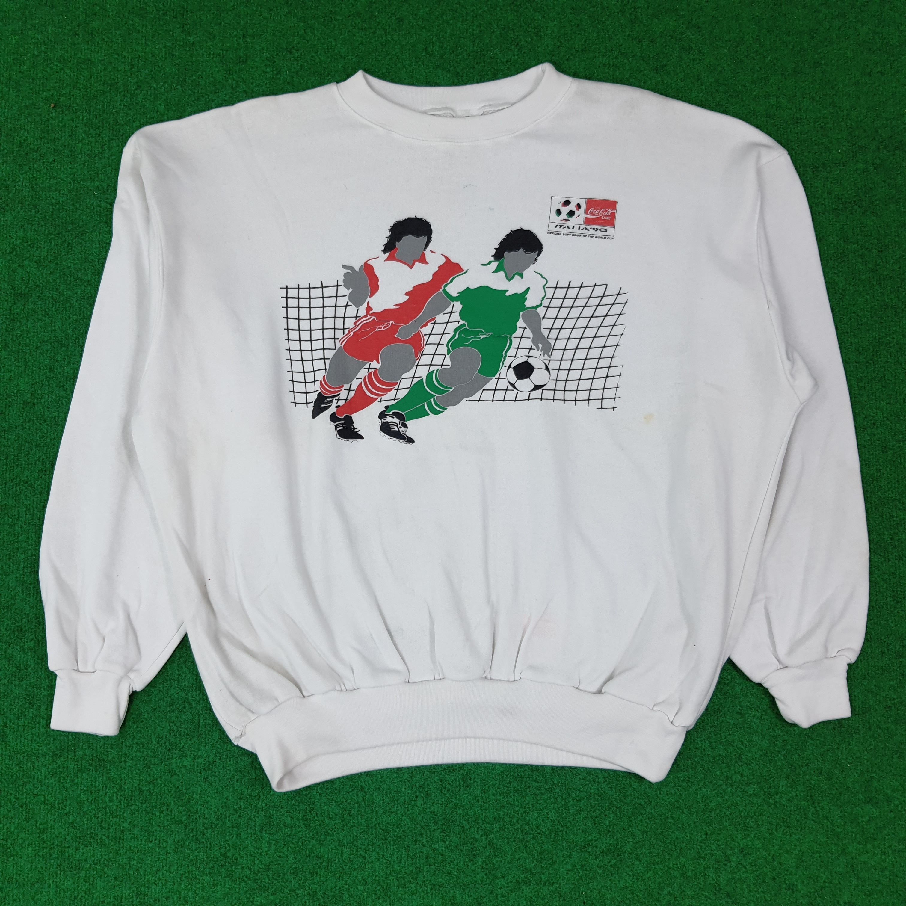 Coca Cola Vintage Coca Cola Italia'90 World Cup Sweatshirt C270N15 Size US XL / EU 56 / 4 - 1 Thumbnail