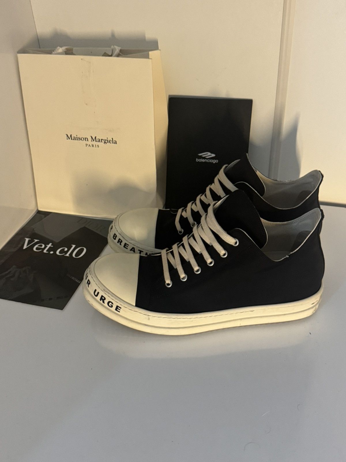 ⛔️Rick Owens Drkshdw ramones low stop your breath 43