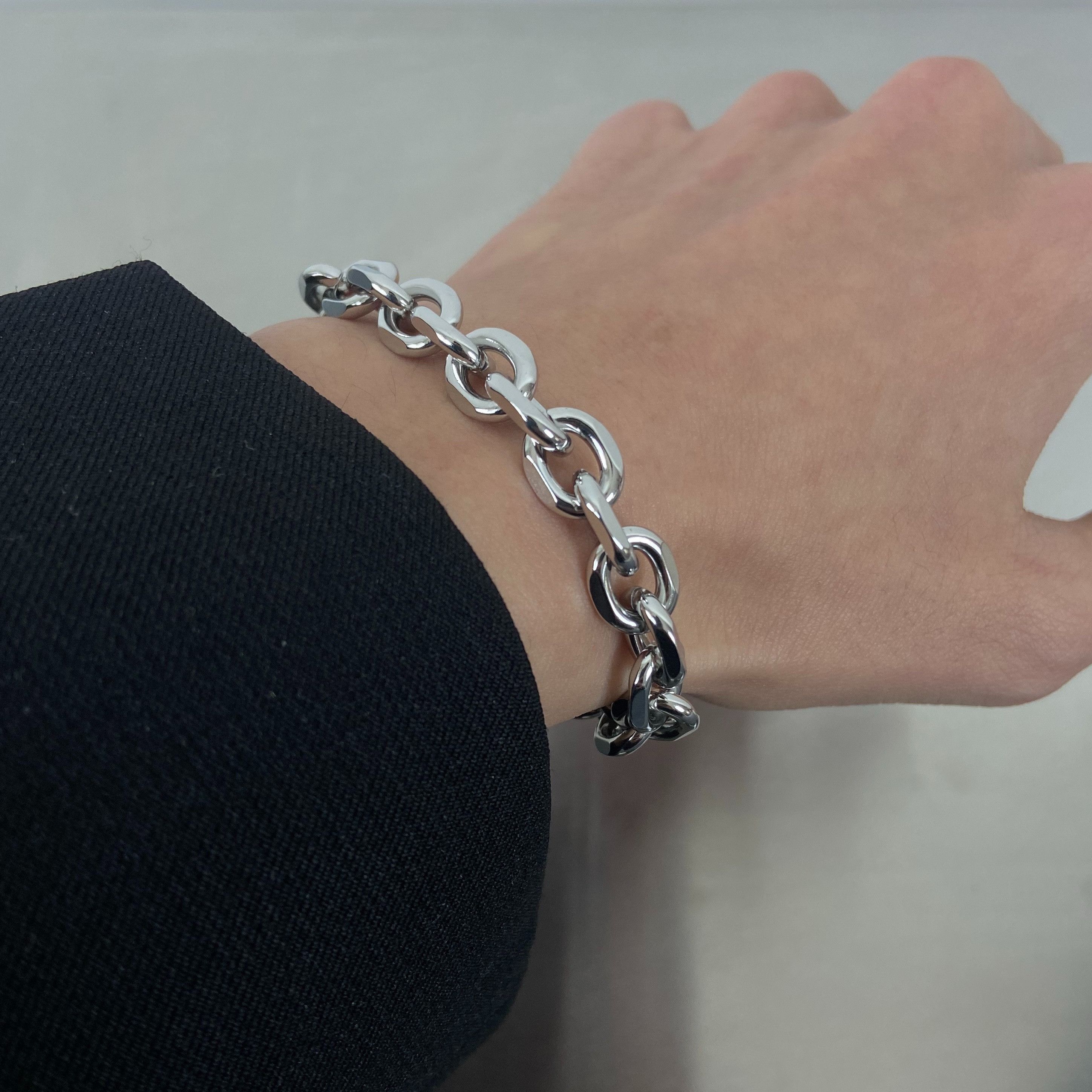 Jewelry × Vintage Simple silver men's titanium steel bracelet Size ONE SIZE - 2 Thumbnail